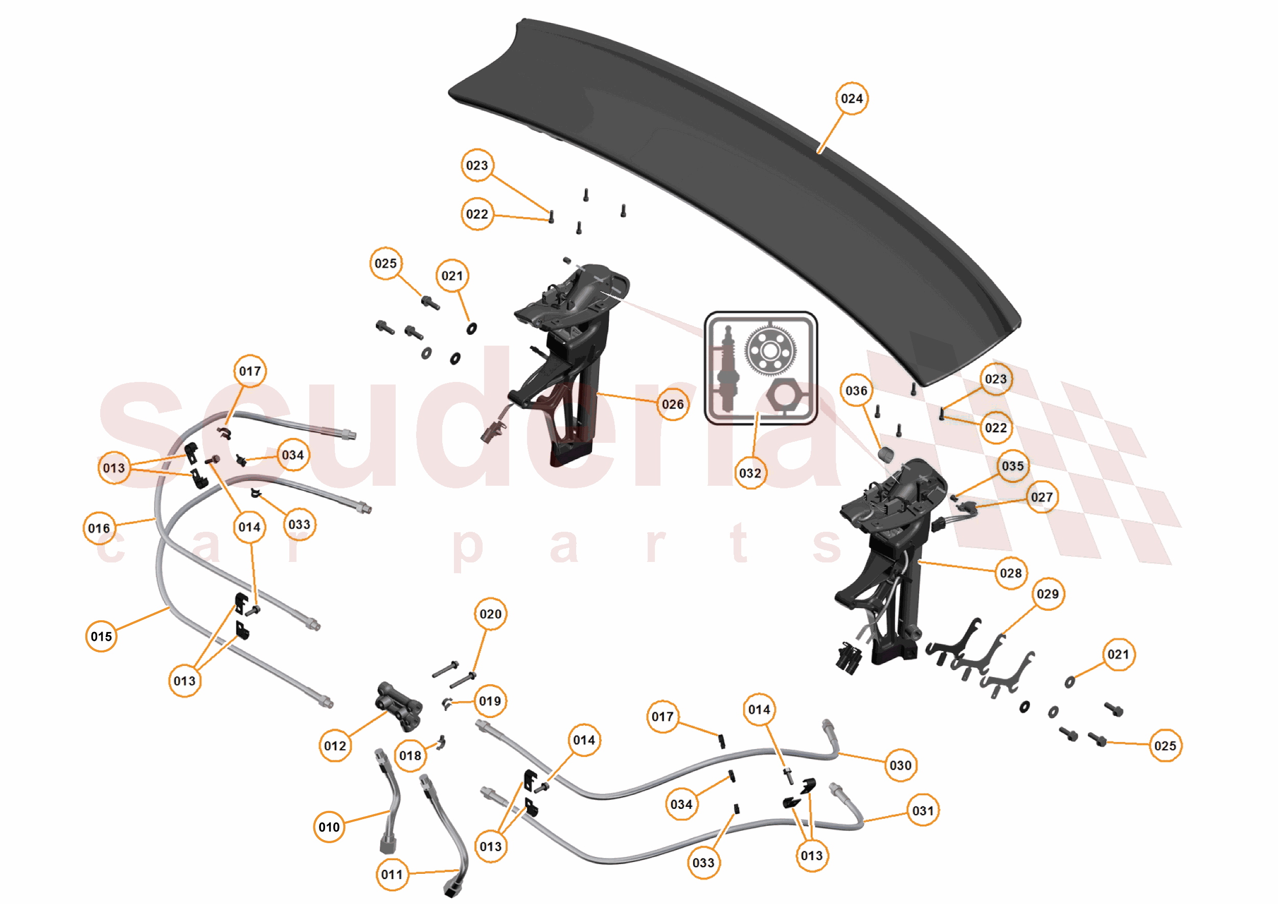 3 - A3 -CLOSURES - 3.10 - 05 - AIRBRAKE of McLaren McLaren McLaren 625C Coupe