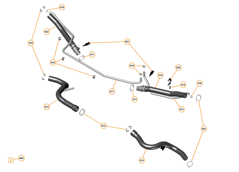 28 - COOLING - HIGH TEMP - 28.1 - HIGH TEMPERATURE CIRCUIT & PIPES of McLaren McLaren Ultimate Series McLaren P1 Coupe