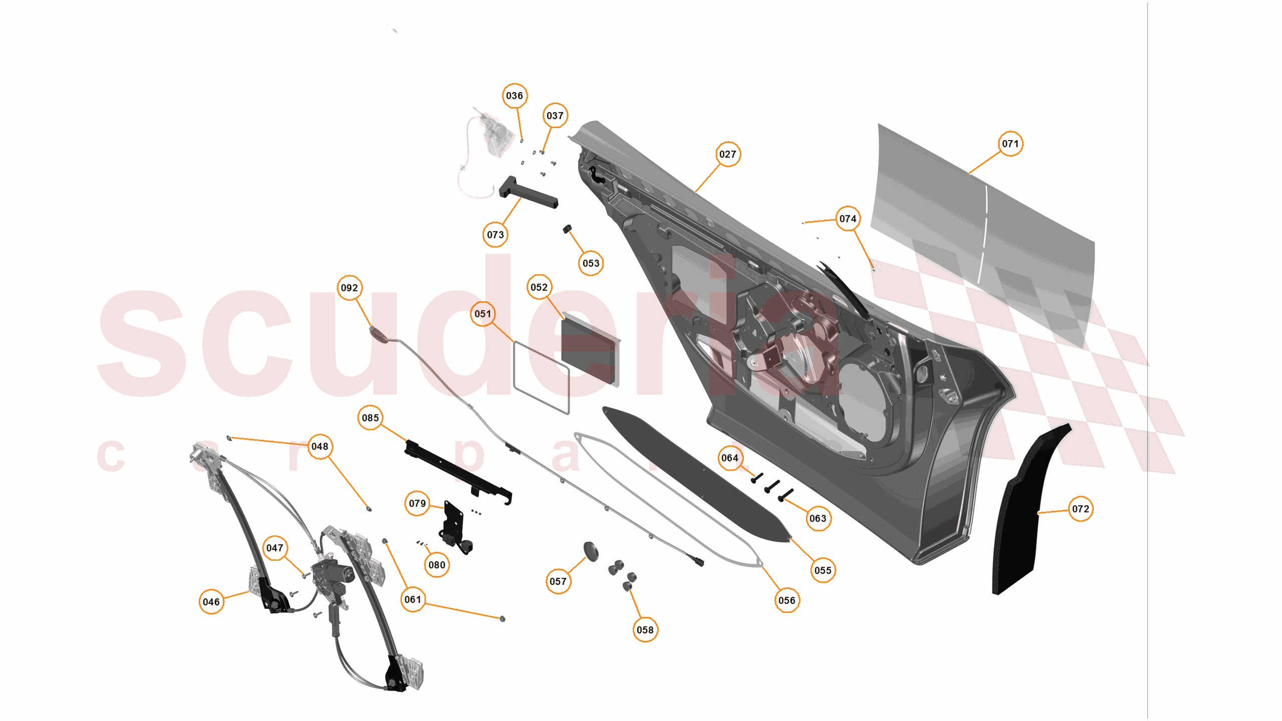 3 - A3 -CLOSURES - 3.5 - 03 - DOOR LH - INTERNAL of McLaren McLaren McLaren 625C Spider