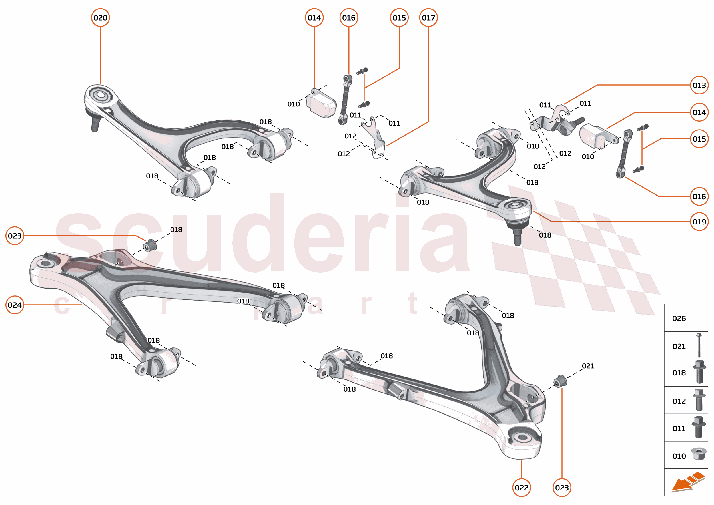 18 - SUSPENSION - REAR - 18.3 - TRANSVERSE LINKS REAR of McLaren McLaren McLaren 600LT
