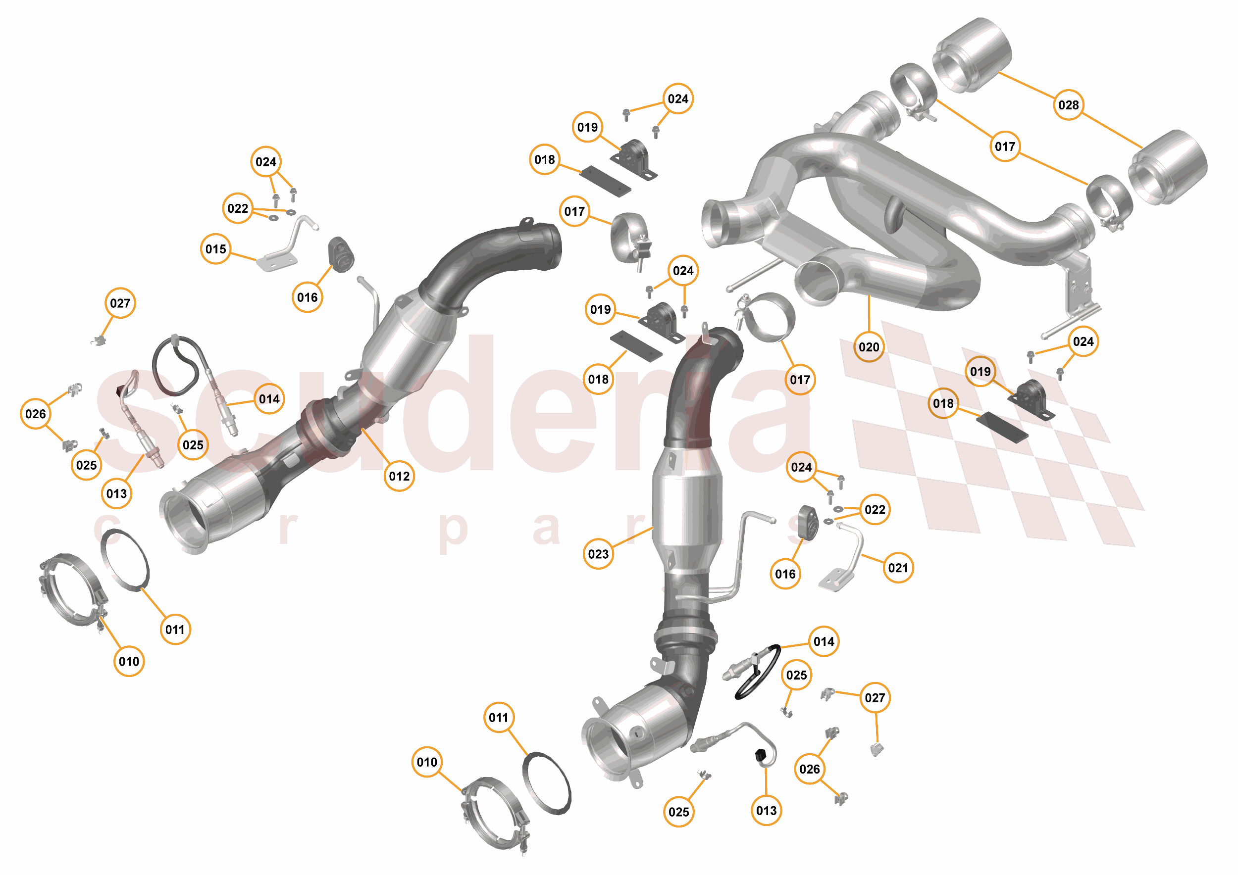 22 - H1 - EXHAUST SYSTEM - 22.1 - 01 - EXHAUST SYSTEM of McLaren McLaren McLaren 675LT Spider