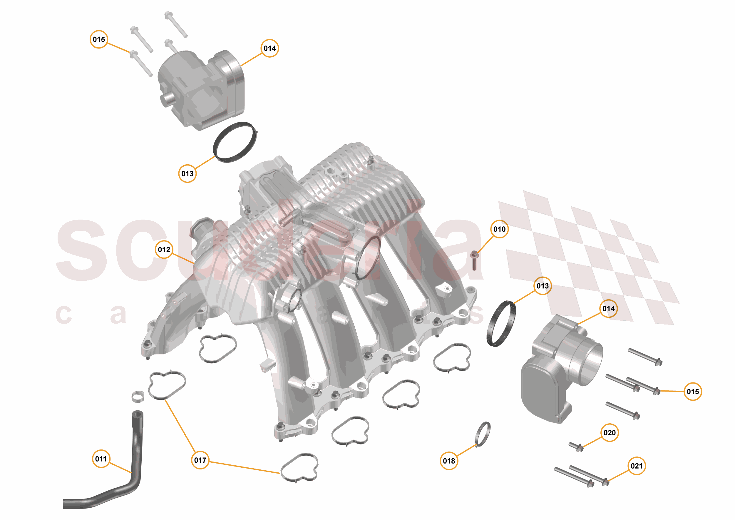 16 - F1 - POWER UNIT - 16.7 - 01 - POWER UNIT - INLET MANIFOLD of McLaren McLaren McLaren 675LT Spider