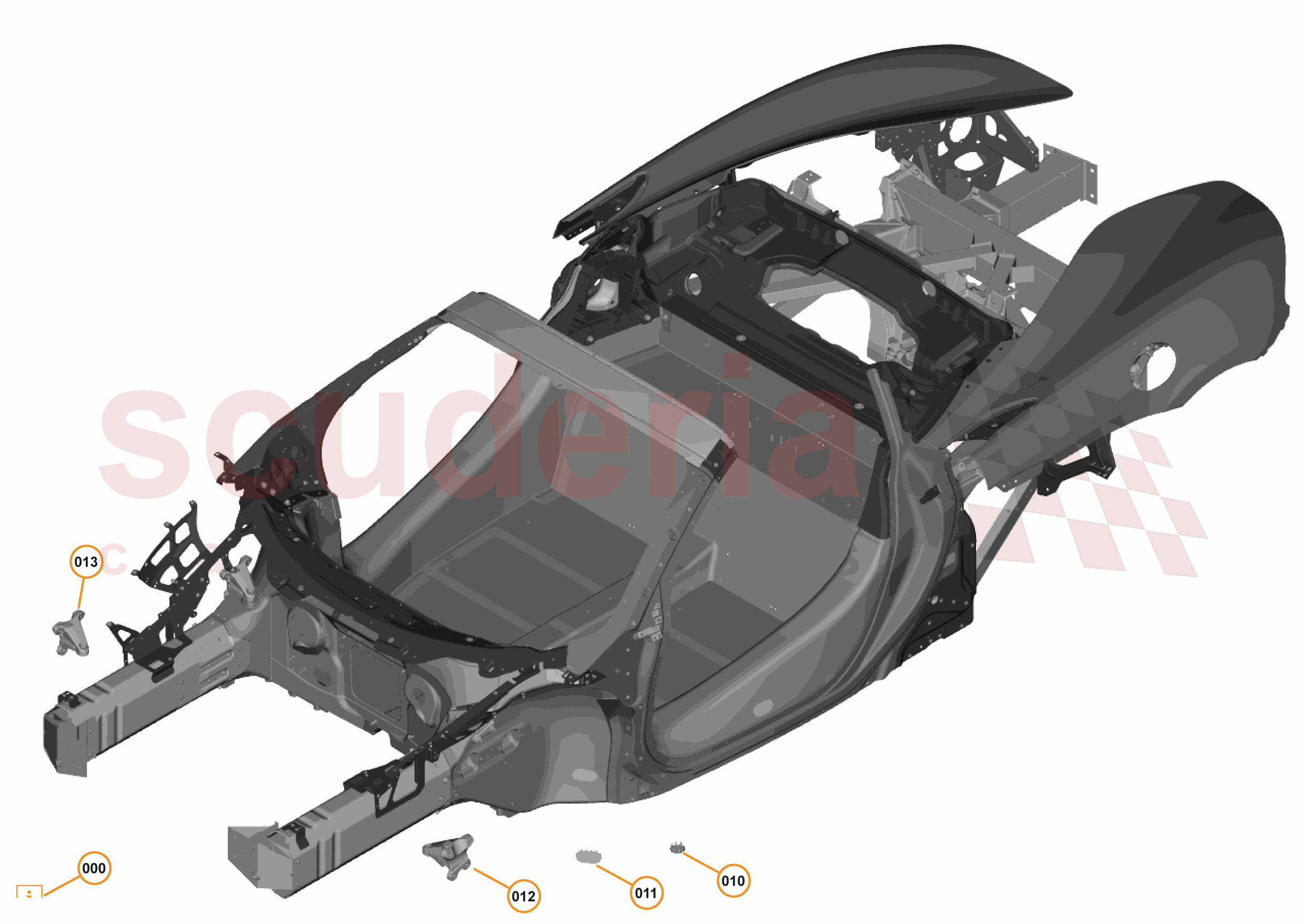 2 - MID STRUCTURES - 2.1 - MONOCOQUE of McLaren McLaren McLaren 570S Spider