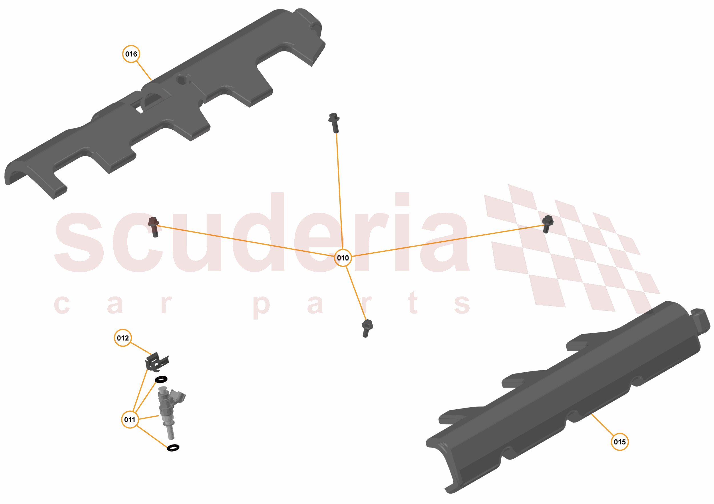 16 - F1 - POWER UNIT - 16.11 - 01 - POWER UNIT - FUEL RAIL + INJECTORS of McLaren McLaren McLaren 675LT Spider