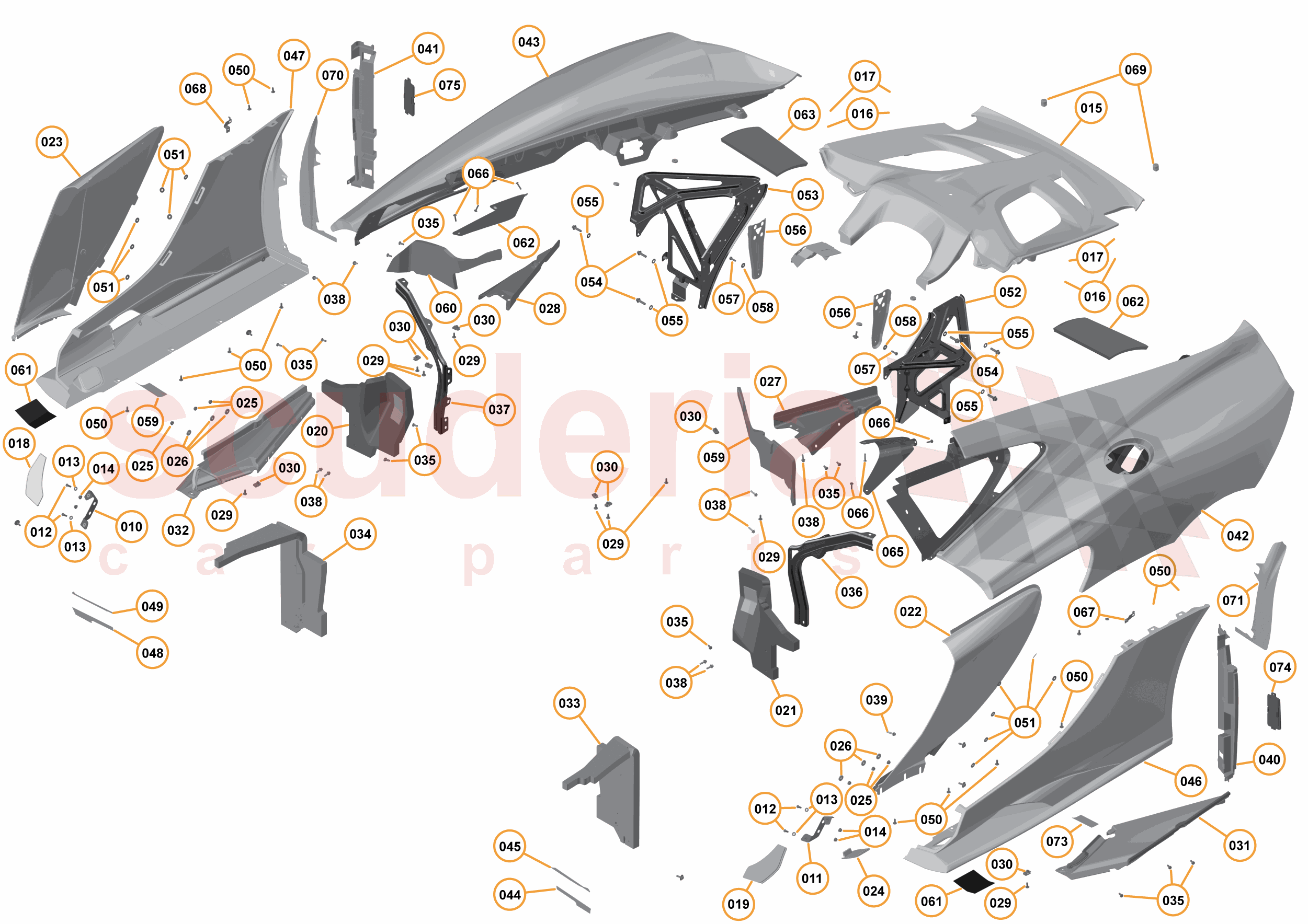4 - A4 - PANELS, GLAZING, AND PAINT - 4.4 - 03 - REAR FENDERS of McLaren McLaren McLaren 675LT Coupe