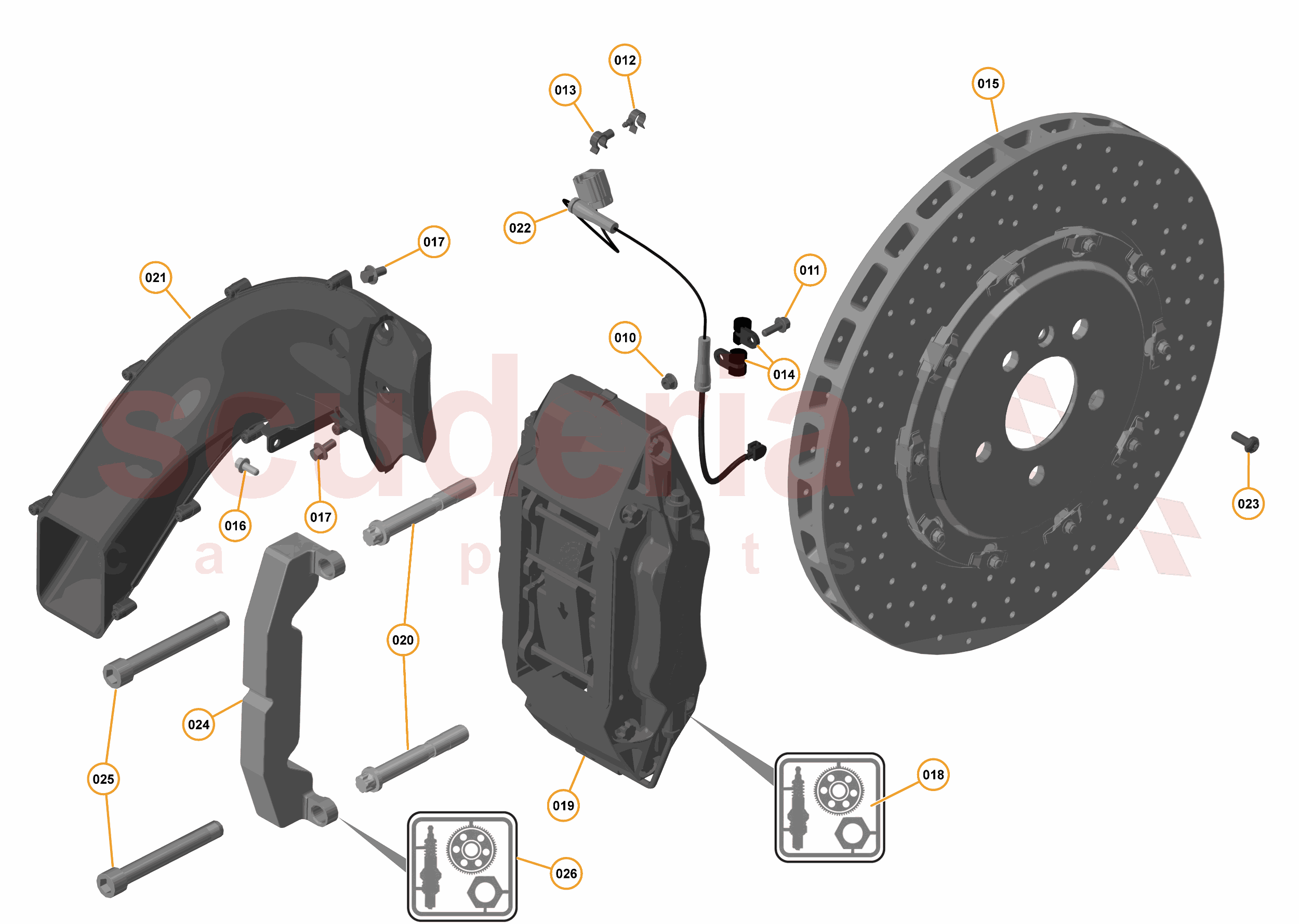 9 - C1 - BRAKE SYSTEM - 9.3 - 04 - REAR BRAKE DISCS AND CALIPERS of McLaren McLaren McLaren 12C Coupe