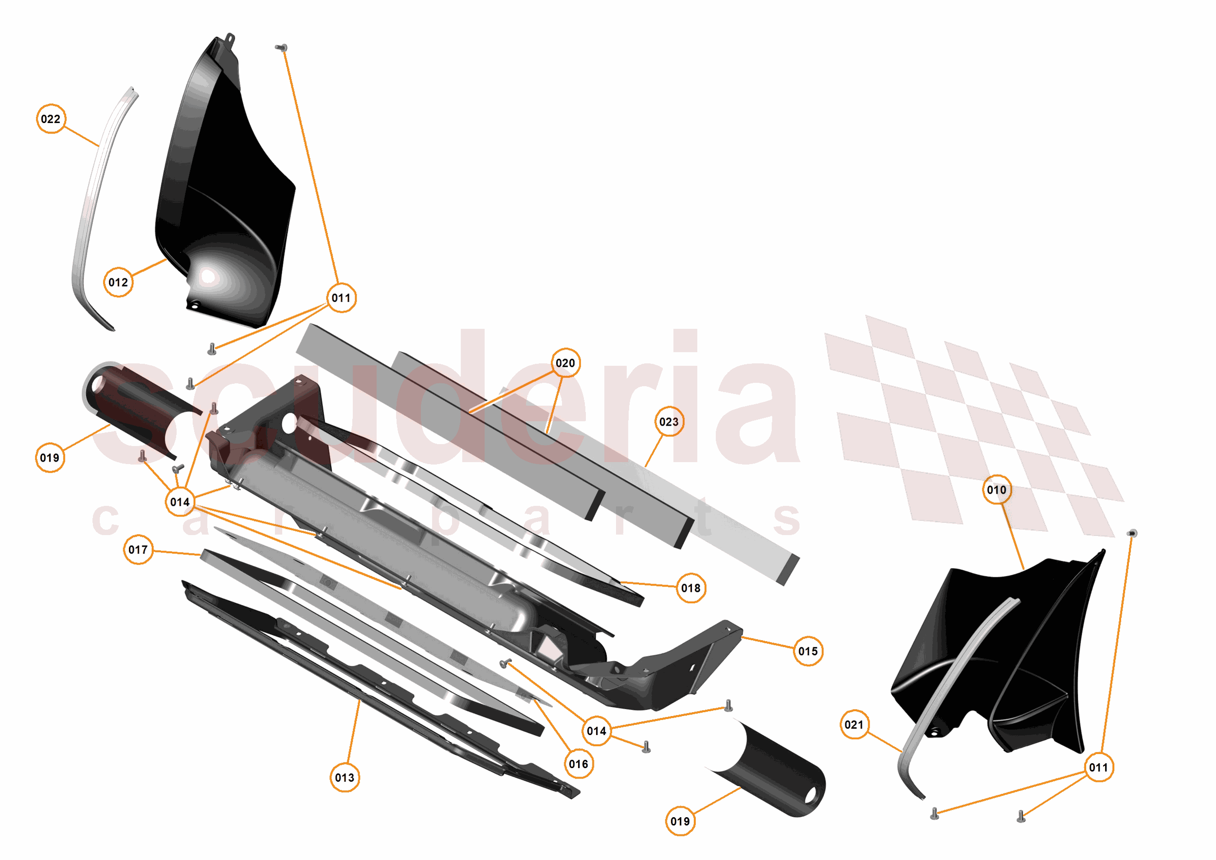 12 - DUCTS, VENTS AND FLOORS - 12.1 - FRONT DUCTS AND VENTS of McLaren McLaren Ultimate Series McLaren P1 Coupe