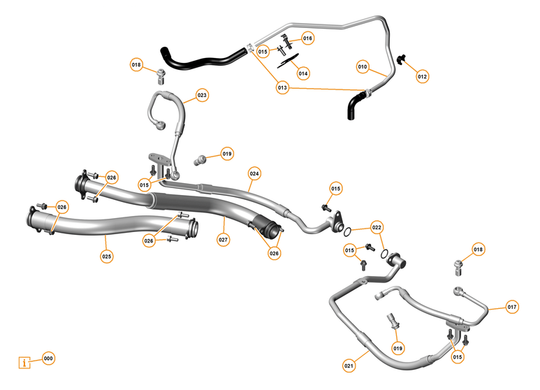 34 - ENGINE OIL SYSTEM - 34.2 - ENGINE OIL FEED & RETURN HOSES of McLaren McLaren Ultimate Series McLaren P1 Coupe