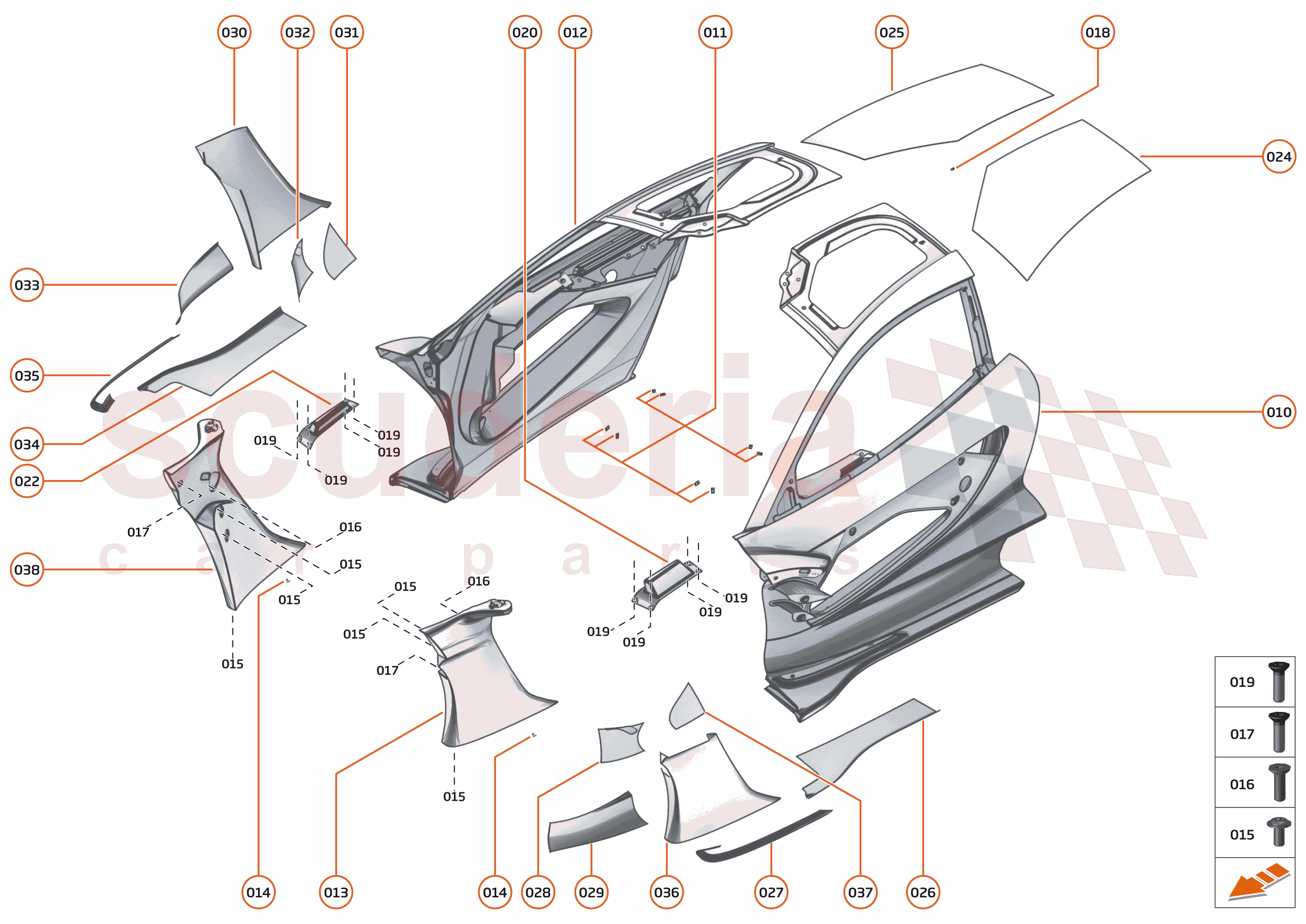 7 - CLOSURES - 7.2 - DOORS STRUCTURE of McLaren McLaren Ultimate Series McLaren Senna