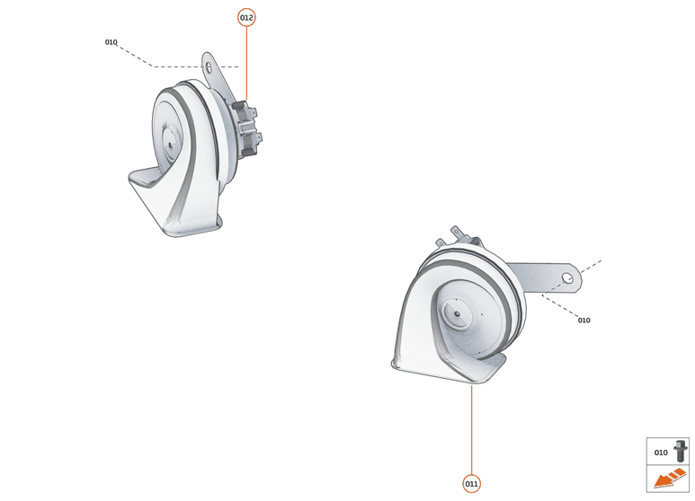 39 - ELECTRICAL HARDWARE - 39.3 - HORN of McLaren McLaren Ultimate Series McLaren Senna