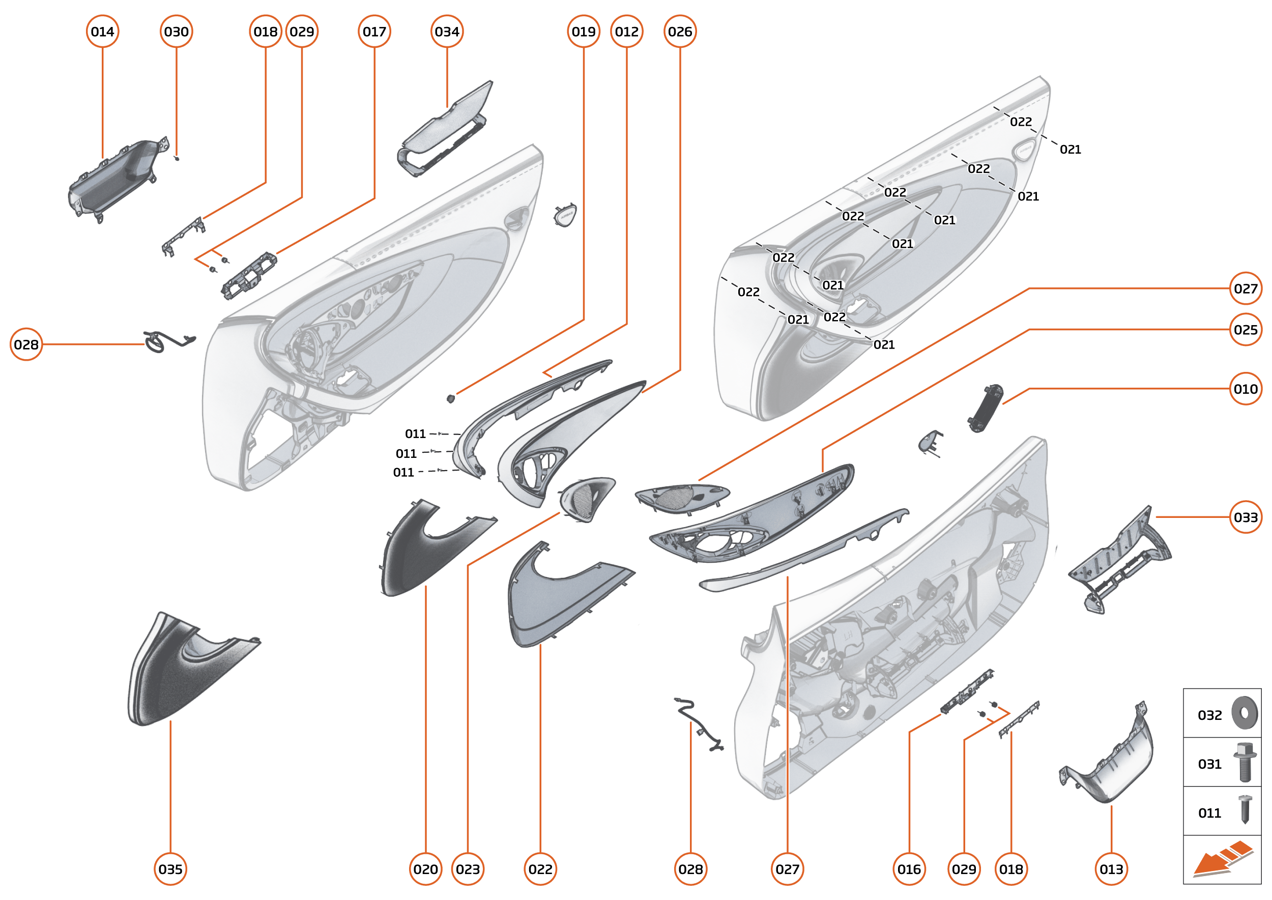 41 - INTERIOR SYSTEMS - 41.10 - DOOR CASING of McLaren McLaren GT McLaren GT