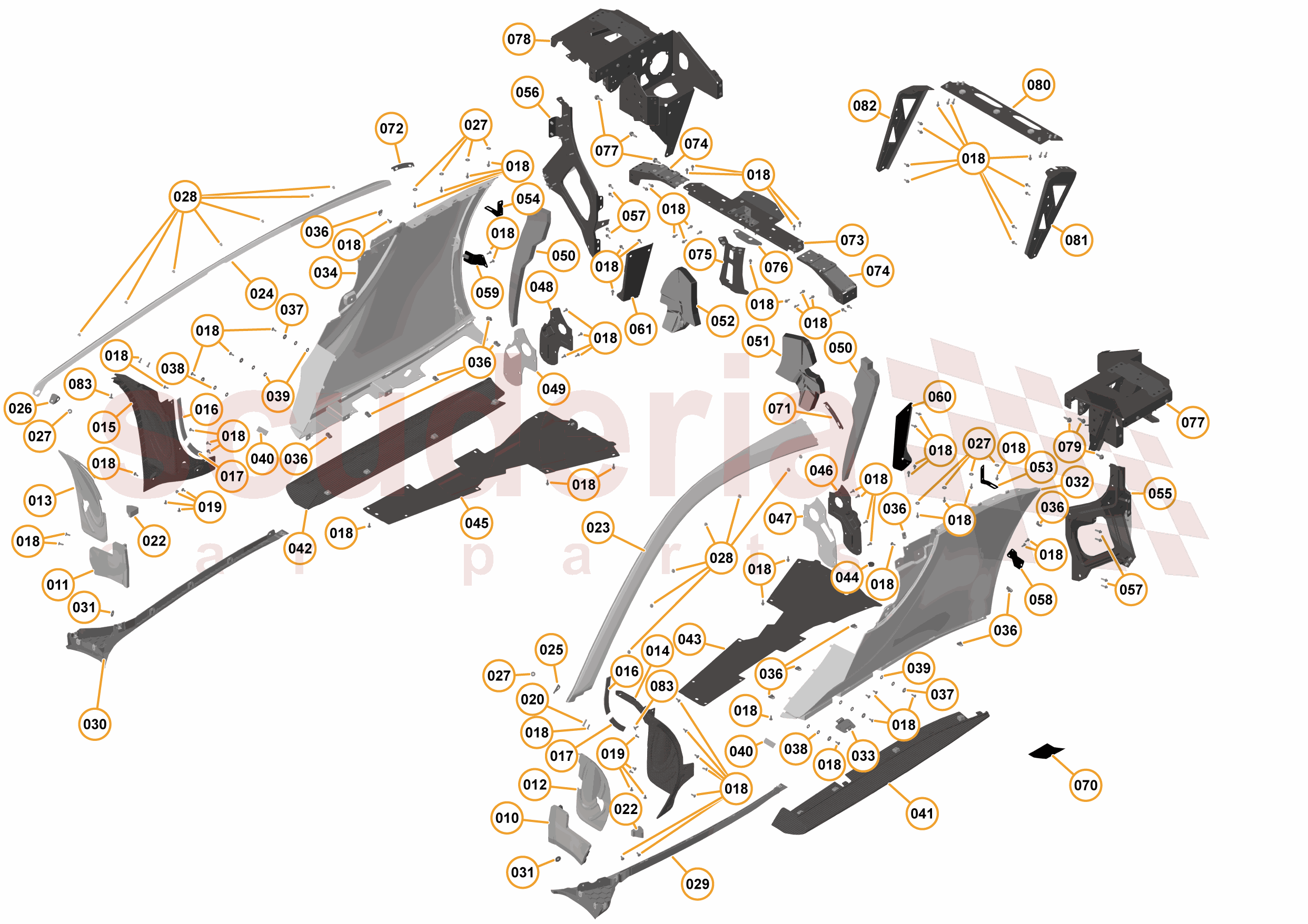 5 - PANELS - 5.3 - BODYSIDE ASSEMBLED of McLaren McLaren McLaren 570GT