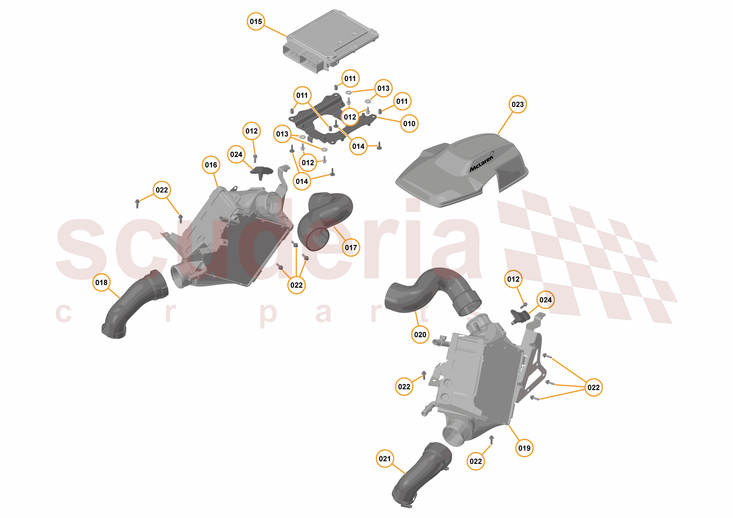 16 - F1 - POWER UNIT - 16.15 - 01 - POWER UNIT - WCAC SYSTEM + ECM of McLaren McLaren McLaren 675LT Spider