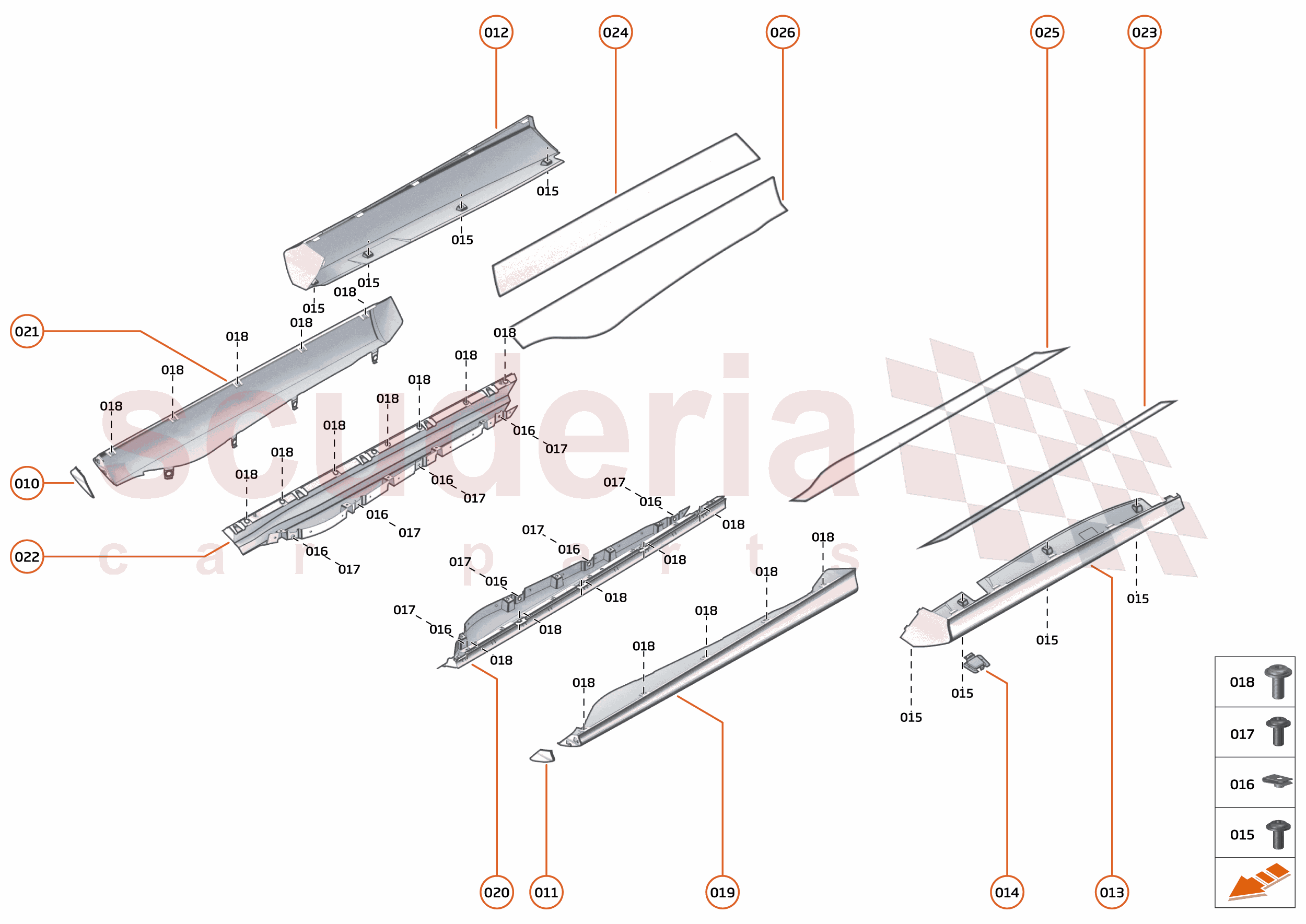 11 - EXTERIOR ORNAMENTATION - 11.3 - SIDE TRIM of McLaren McLaren McLaren GT