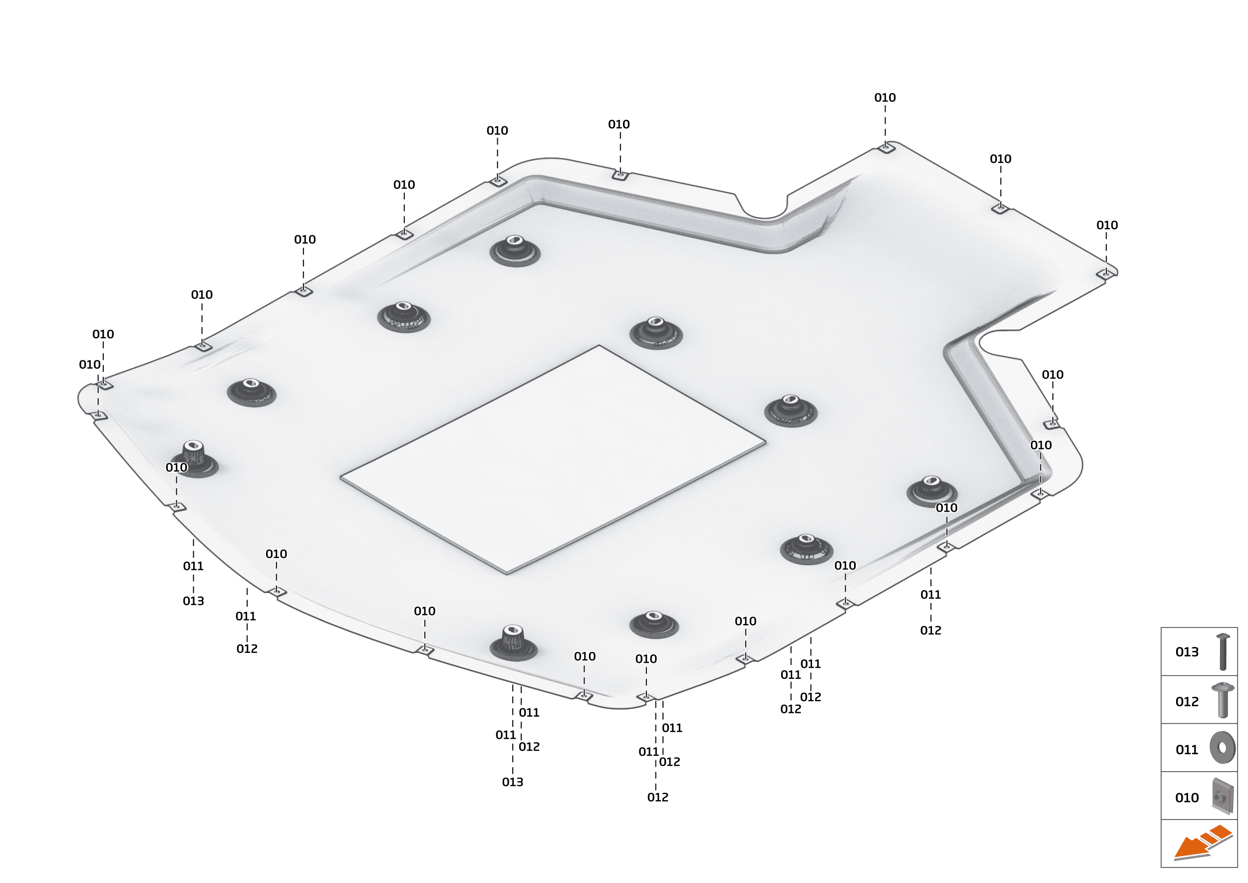 14 - DUCTS, VENTS AND FLOORS - 14.1 - FRONT DUCTS AND VENTS of McLaren McLaren Ultimate Series McLaren Speedtail