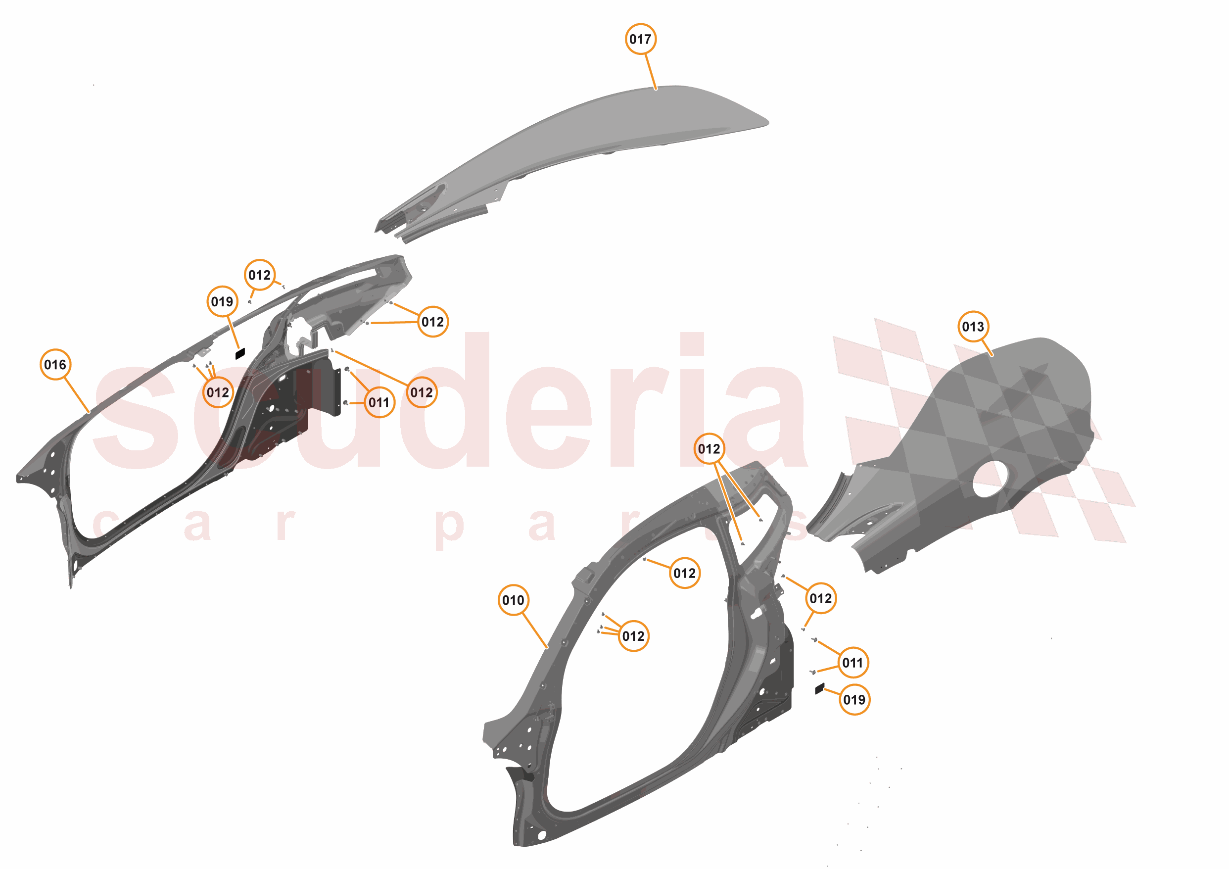 5 - PANELS - 5.2 - BODYSIDE BONDED of McLaren McLaren McLaren 540C Coupe