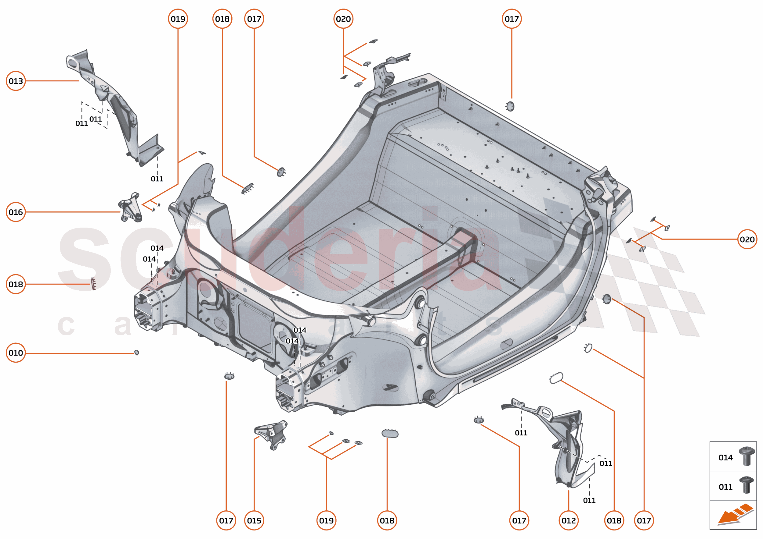 2 - MID STRUCTURES - 2.1 - MONOCOQUE of McLaren McLaren McLaren 720S Spider