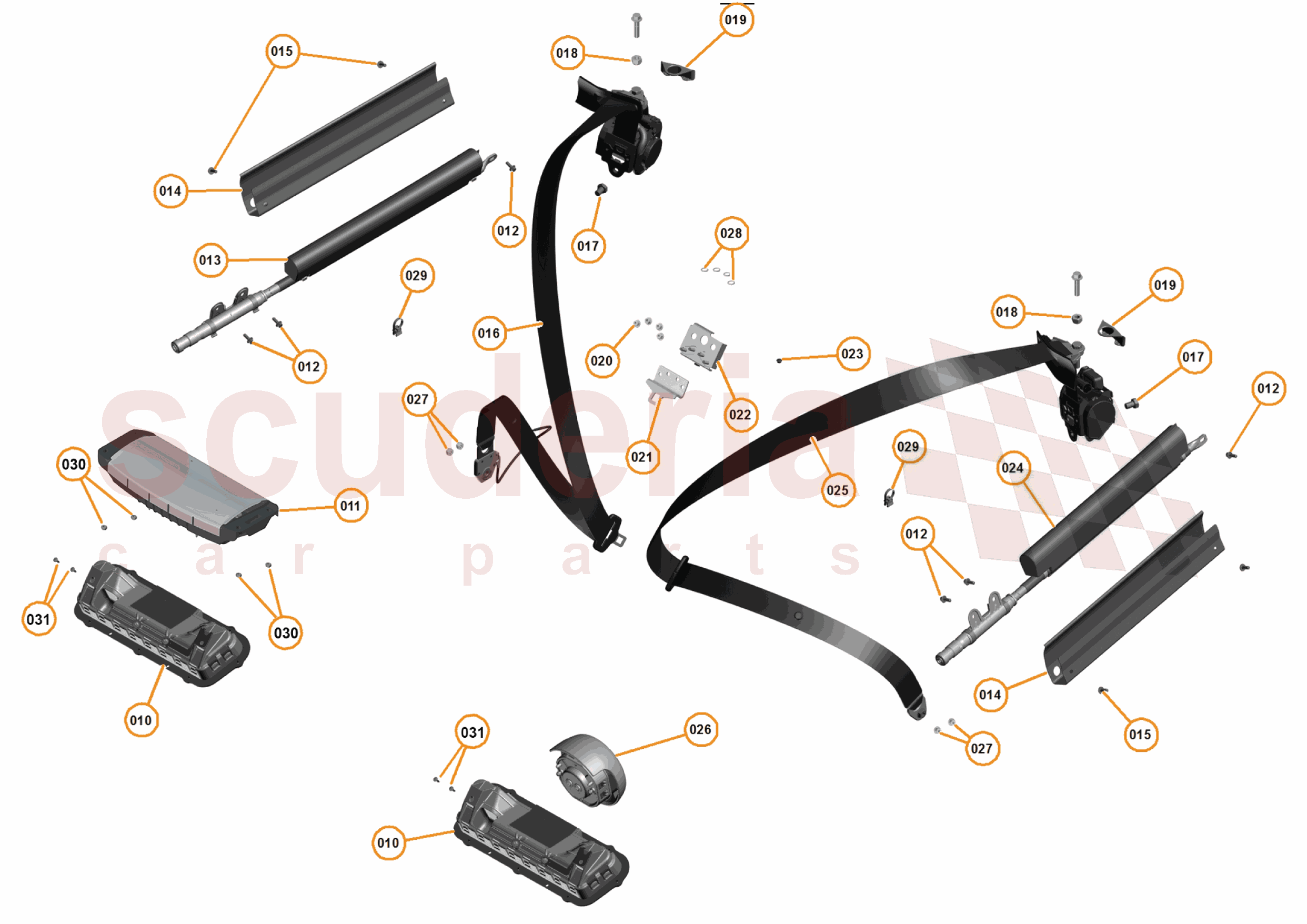 30 - N4 - RESTRAINTS - 30.1 - 01 - RESTRAINTS of McLaren McLaren McLaren 650S Coupe
