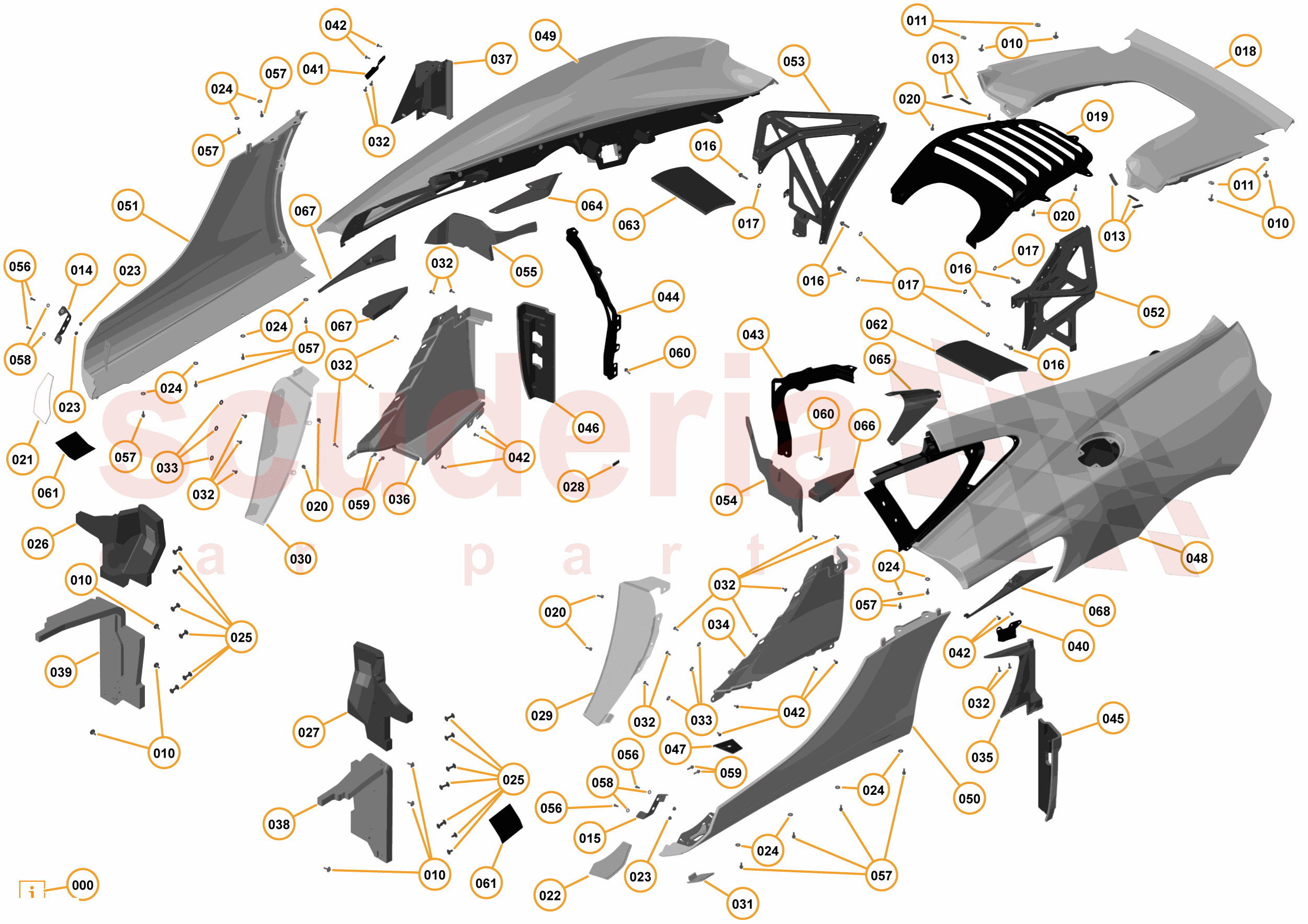 4 - A4 - PANELS, GLAZING, AND PAINT - 4.6 - 03 - REAR FENDERS - 625C & 650S of McLaren McLaren McLaren 12C Coupe