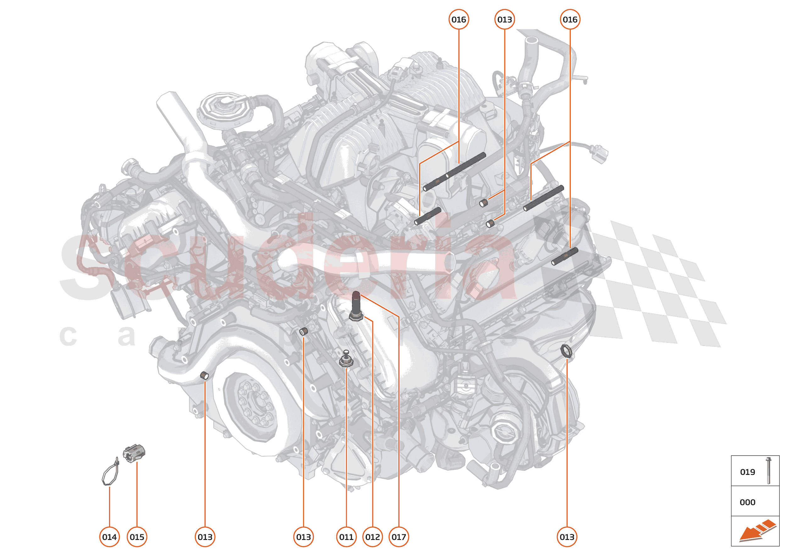 32 - ENGINE - 32.10 - POWER UNIT ASSEMBLY, SHORT BLOCK & HARDWARE of McLaren McLaren McLaren 620R