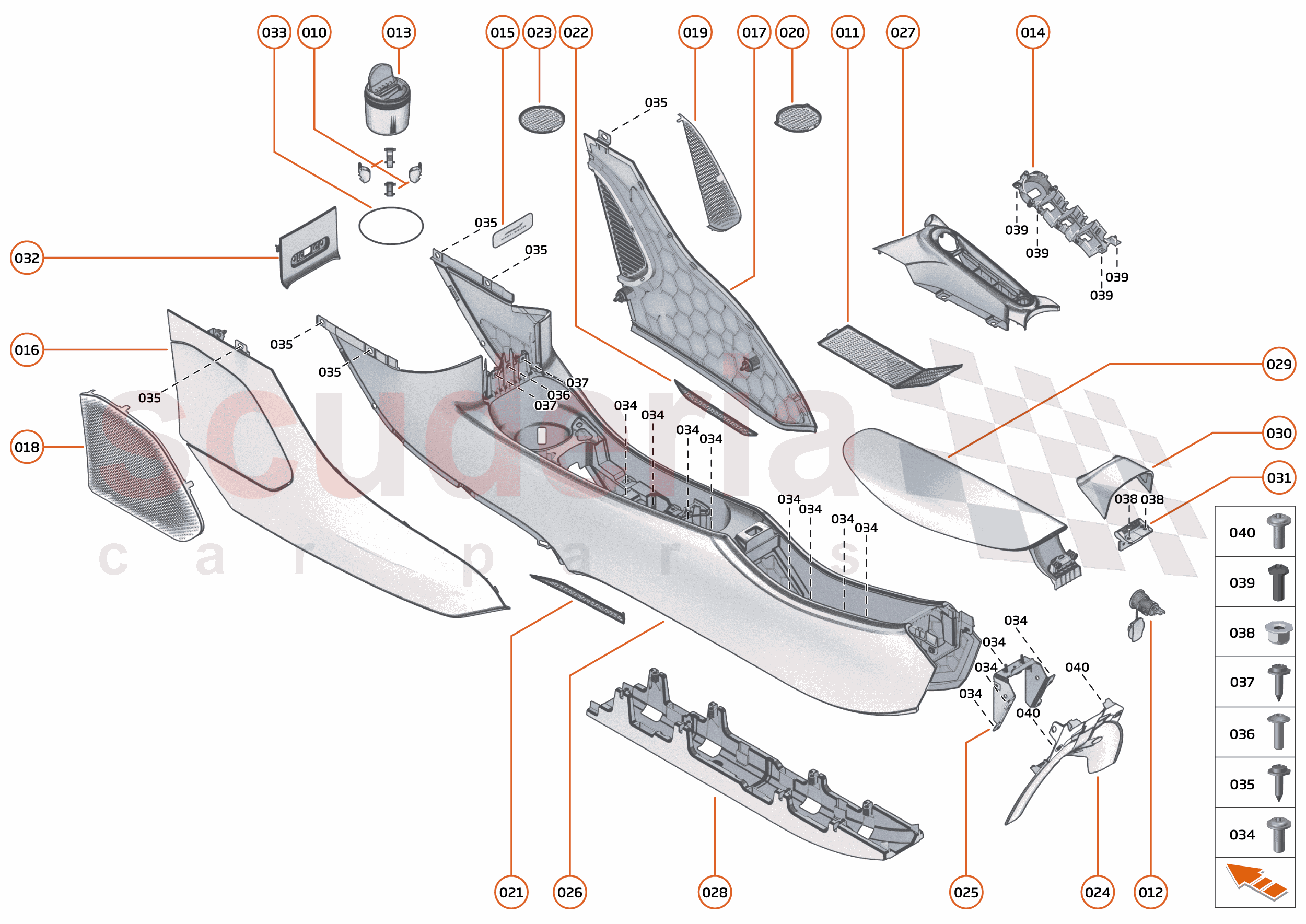 40 - INTERIOR SYSTEMS - 40.4 - ASSY TUNNEL CONSOLE of McLaren McLaren McLaren Artura