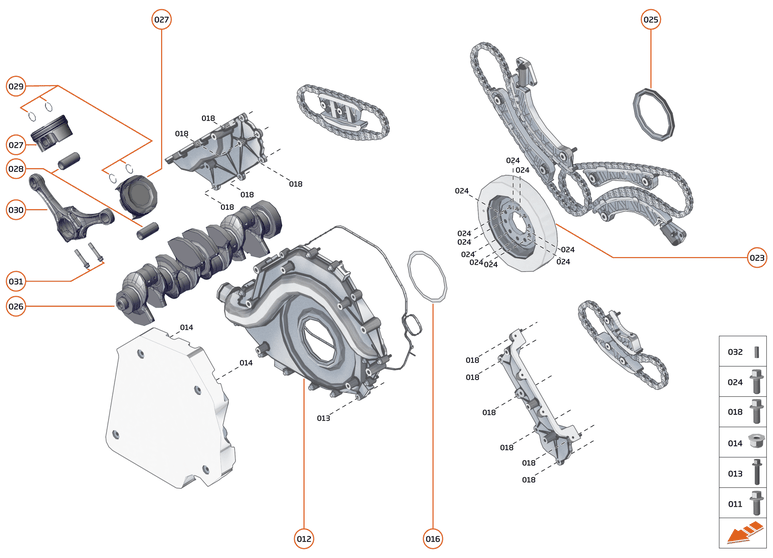 21 - ENGINE - 21.5 - FRONT COVER, TIMING GEAR & CRANKSHAFT DAMPER of McLaren McLaren Ultimate Series McLaren Elva