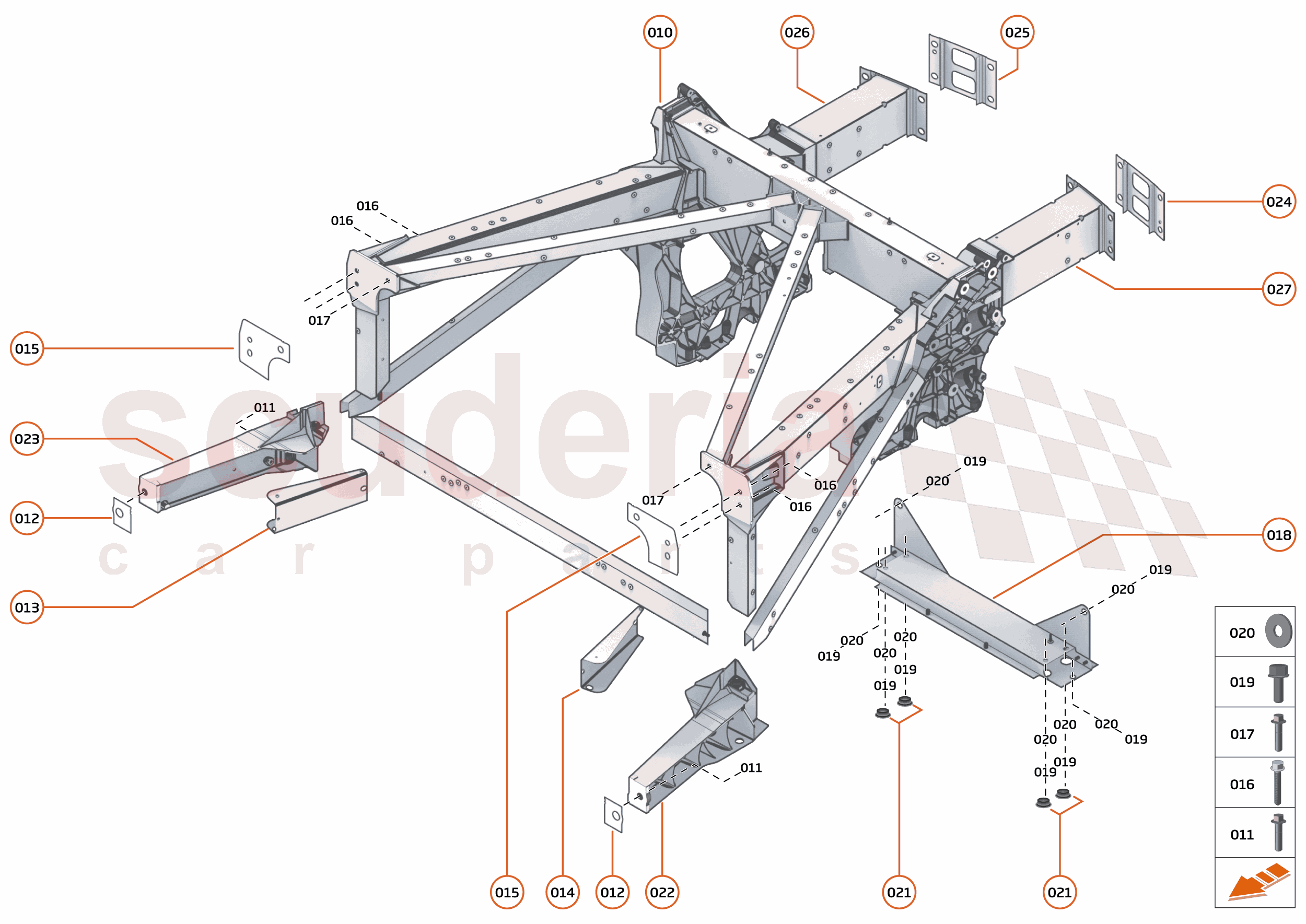 3 - REAR STRUCTURES - 3.1 - REAR FRAME of McLaren McLaren McLaren 765LT