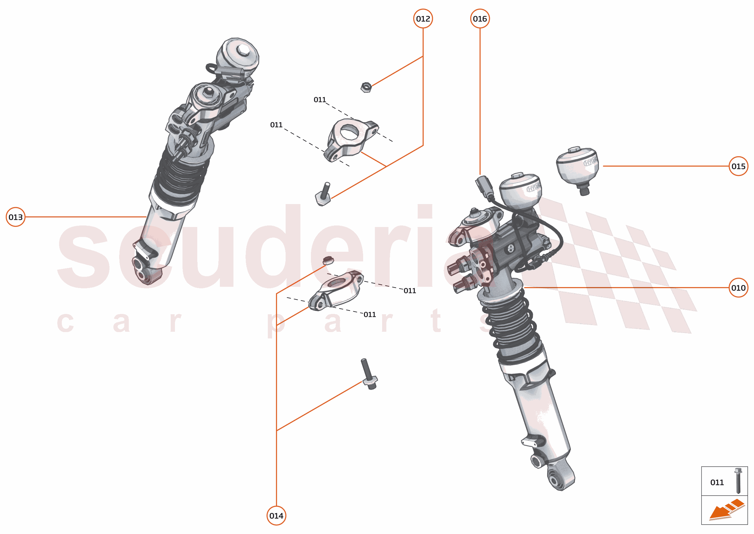17 - SUSPENSION - 17.1 - DAMPER & ACTUATOR ASSEMBLIES FRONT of McLaren McLaren Ultimate Series McLaren Senna