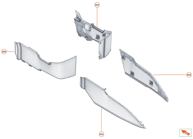42 - INTERIOR SYSTEMS - 42.5 - ASSY TUNNEL CONSOLE - HVAC SHROUDS of McLaren McLaren Ultimate Series McLaren Senna GTR