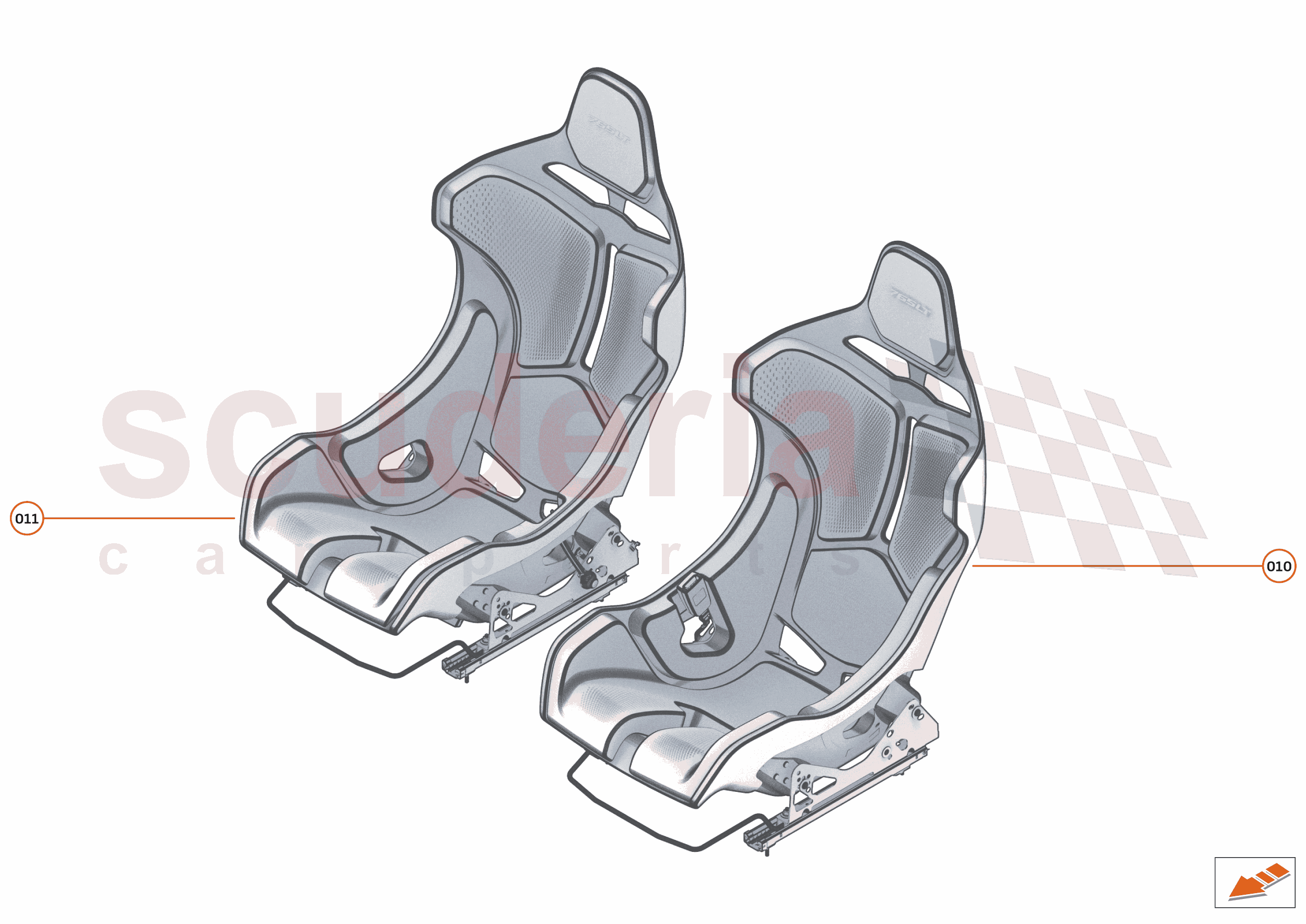48 - INTERIOR SYSTEMS - 48.7 - SEAT ASSY - SLW RACE SEAT of McLaren McLaren McLaren 765LT
