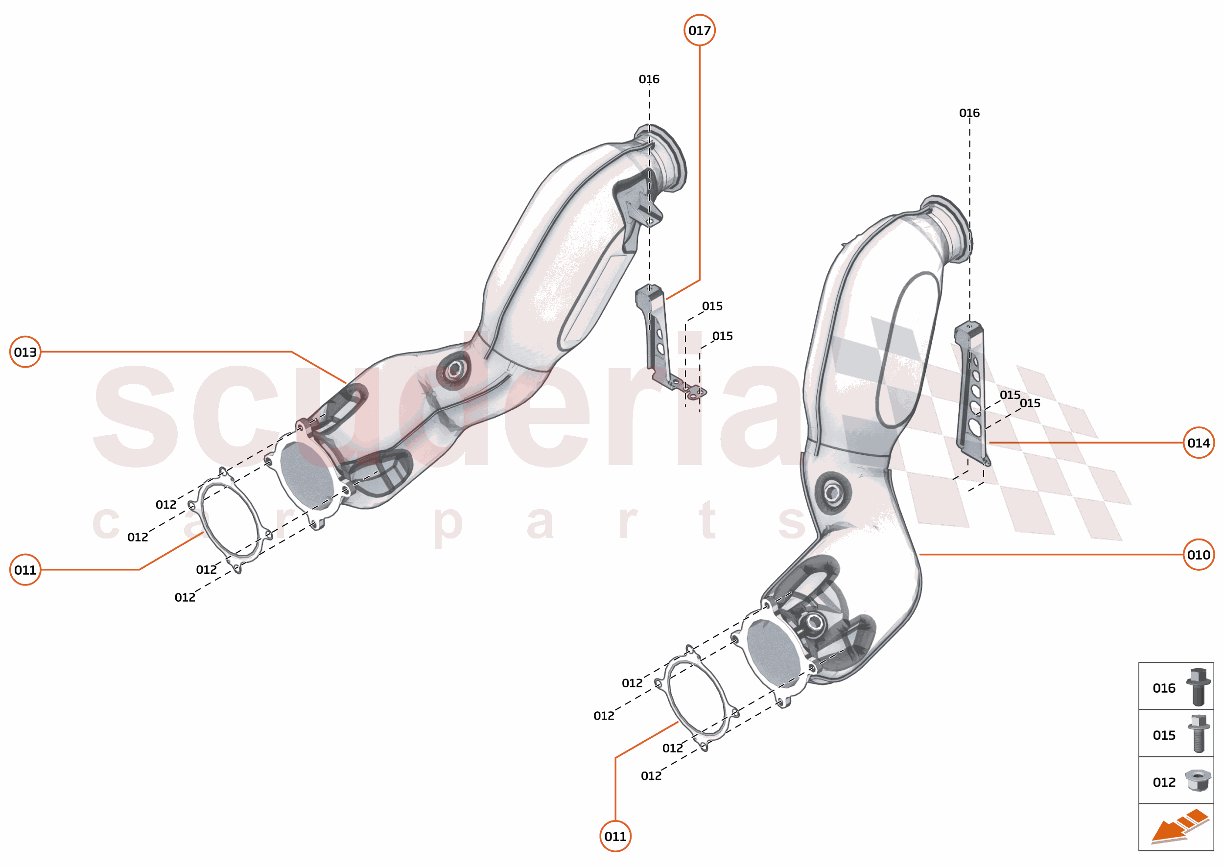 43 - EXHAUST - 43.1 - LINK PIPE / CATALYST ASSEMBLY of McLaren McLaren McLaren 750S Spider