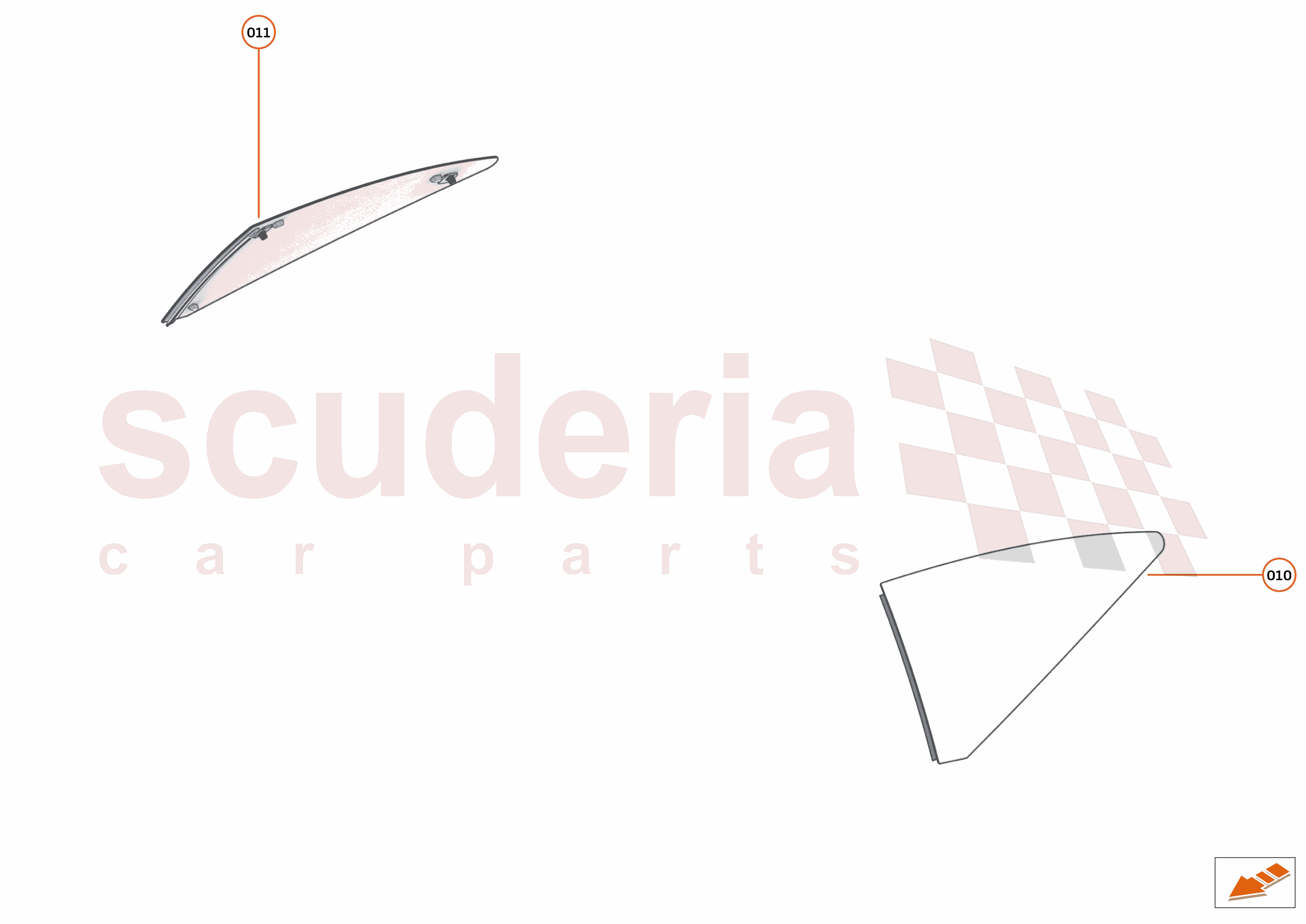 12 - GLAZING BODY - 12.3 - QTR GLASS of McLaren McLaren McLaren GT