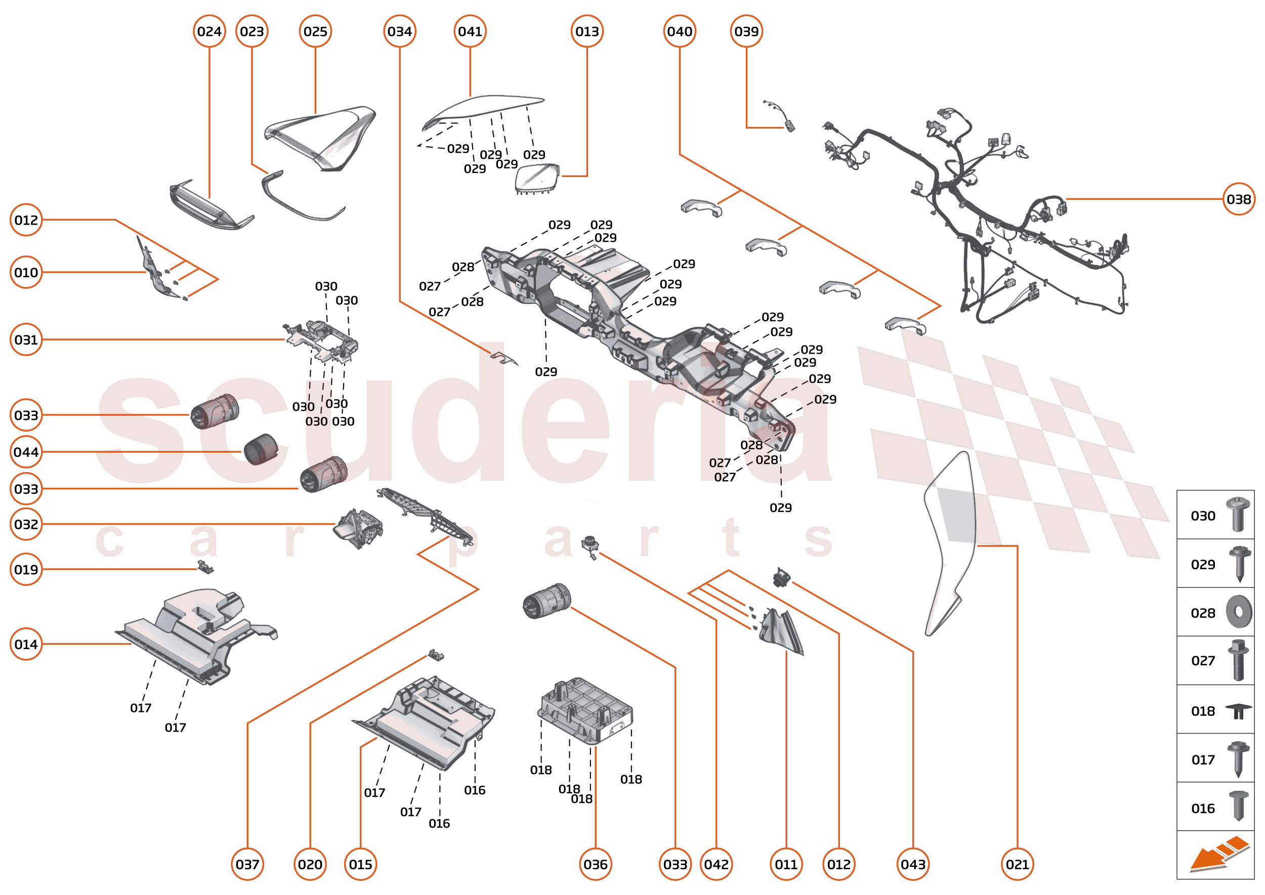 47 - INTERIOR SYSTEMS - 47.1 - ASSY FACIA - COMPONENTS & HARDWARE of McLaren McLaren McLaren 720S Spider