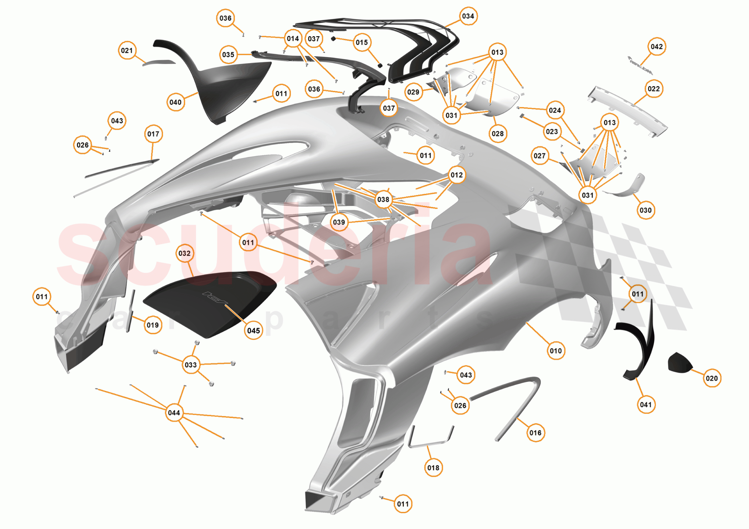 4 - PANELS - 4.2 - REAR CLAM of McLaren McLaren P1 Coupe