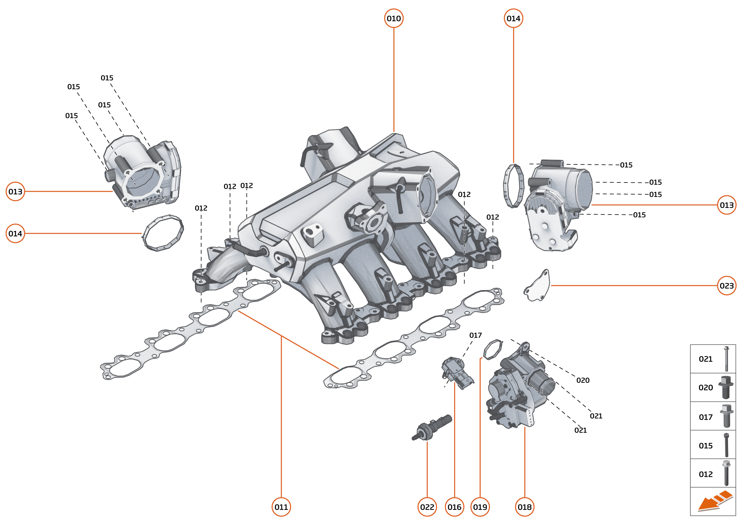 33 - ENGINE - 33.4 - INLET MANIFOLD of McLaren McLaren Super Series McLaren 720S Spider