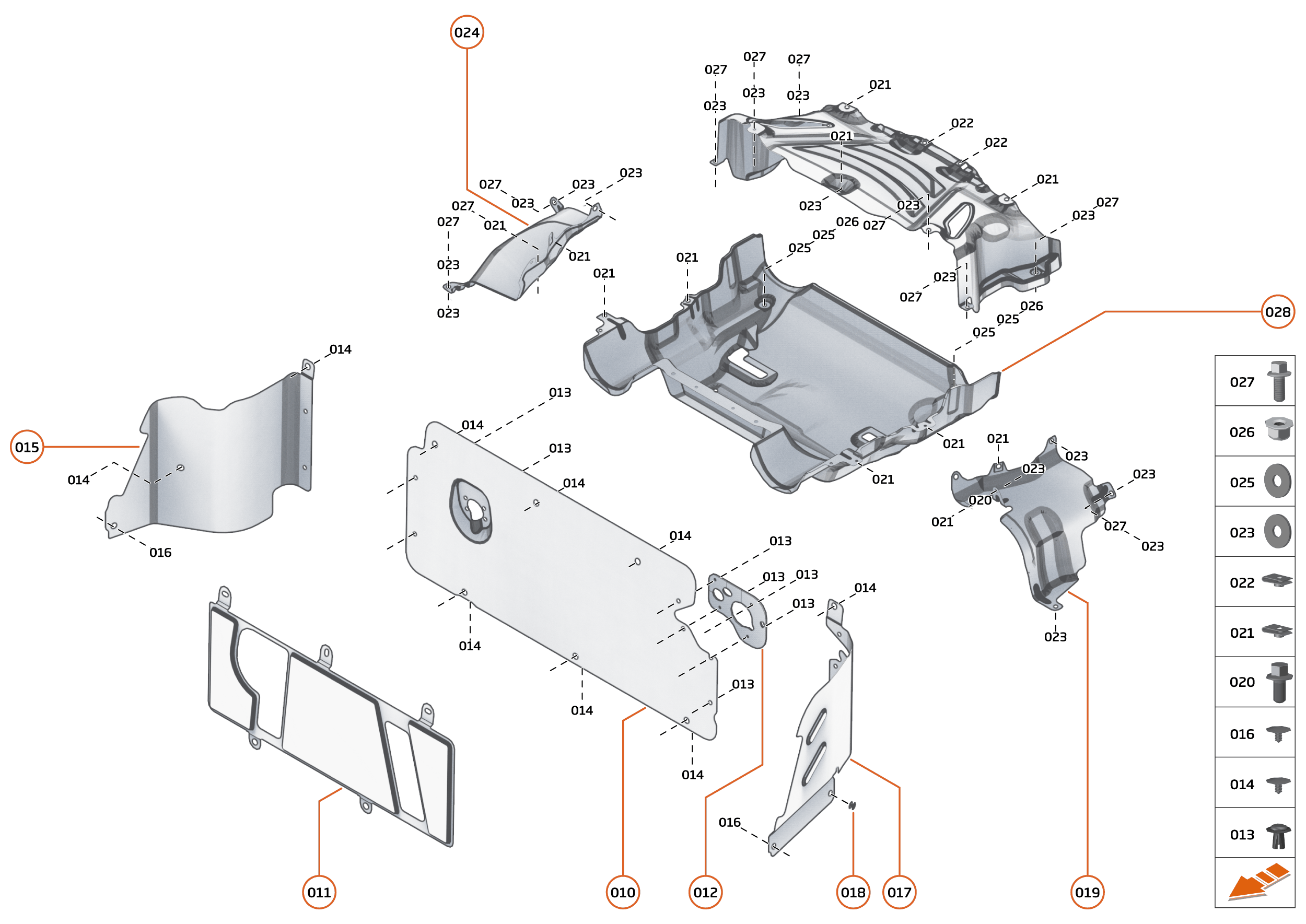 32 - HEAT INSULATION - 32.1 - HEATSHIELDS - VEHICLE MOUNTED of McLaren McLaren Super Series McLaren 720S Spider