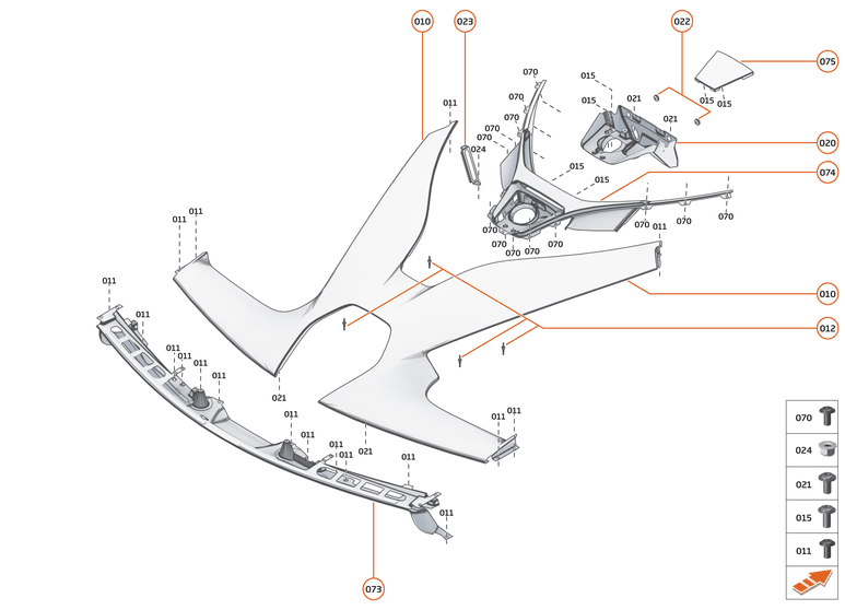 6 - PANELS - 6.7 - REAR PANELS - CENTRE of McLaren McLaren Ultimate Series McLaren Senna
