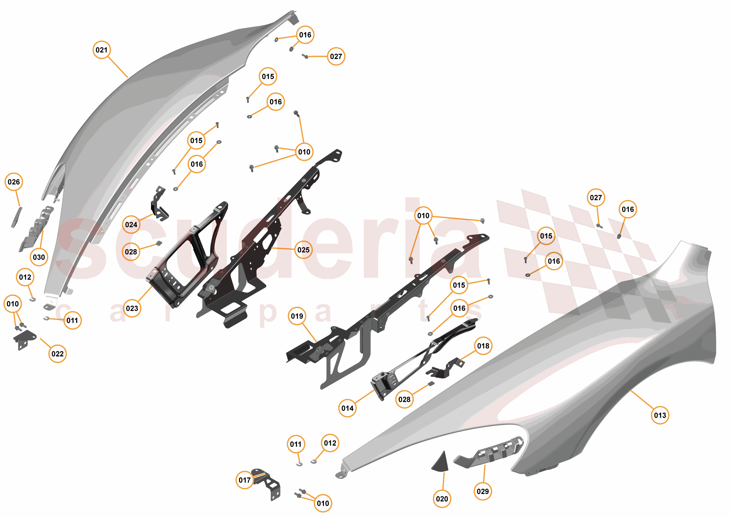 5 - A5 - HVAC - 4.3 - 03 - ROOF & BODYSIDE PANELS of McLaren McLaren McLaren 675LT Spider