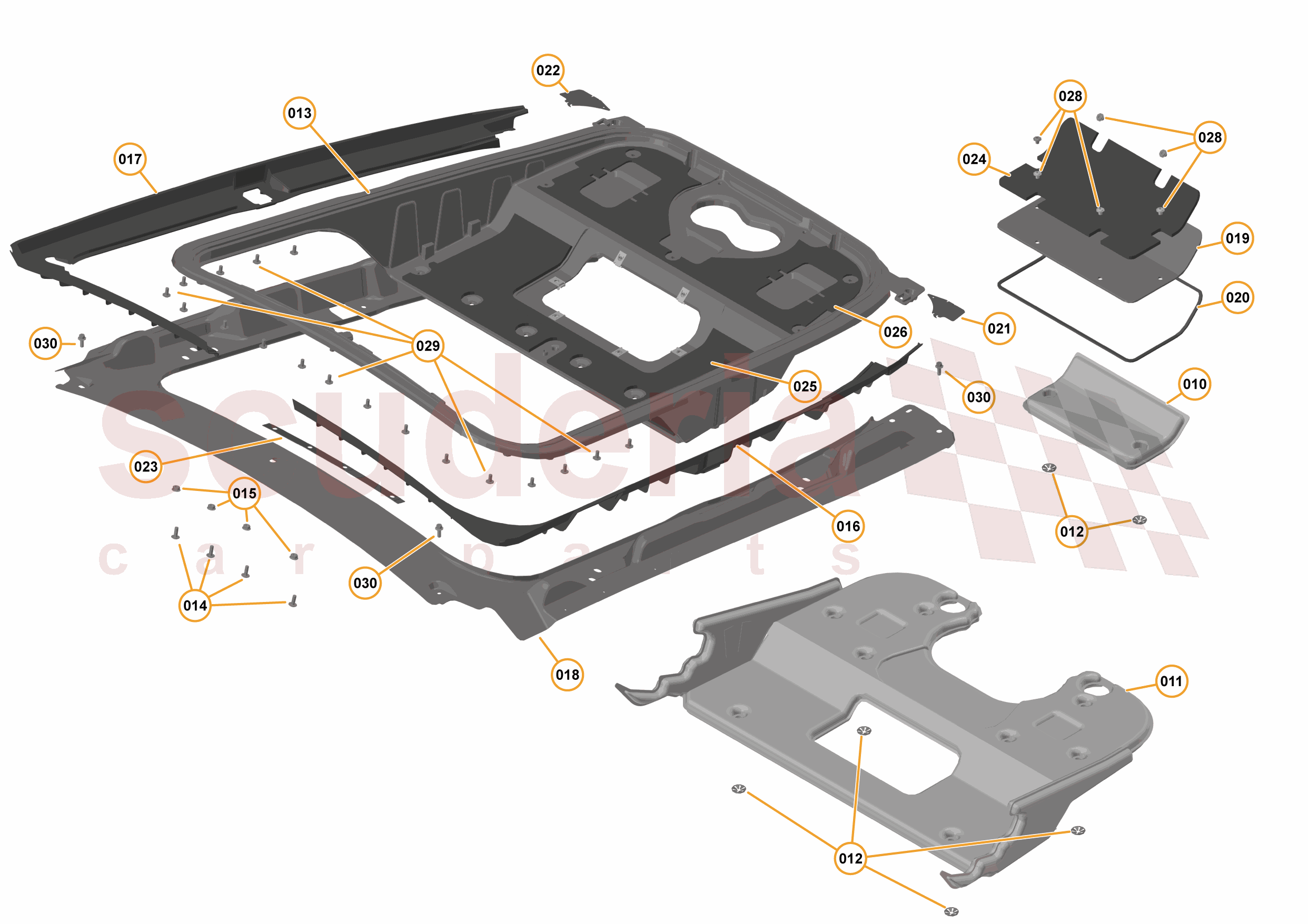 5 - PANELS - 5.4 - BODYSIDE ASSEMBLED - LUGGAGE FLOOR of McLaren McLaren McLaren 570GT