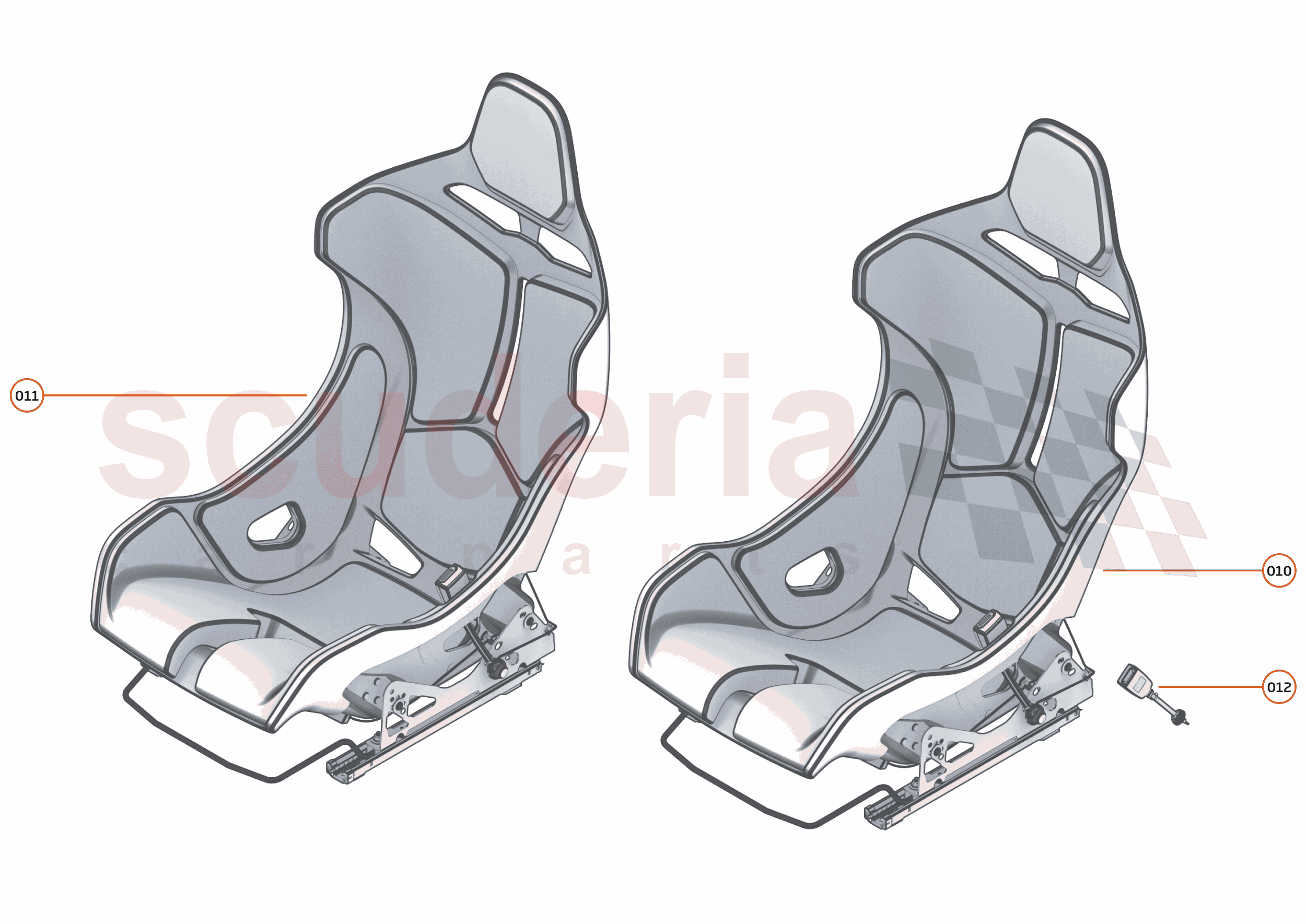 42 - INTERIOR SYSTEMS - 42.11 - SEAT ASSY - LHD - ADJUSTABLE of McLaren McLaren Ultimate Series McLaren Senna