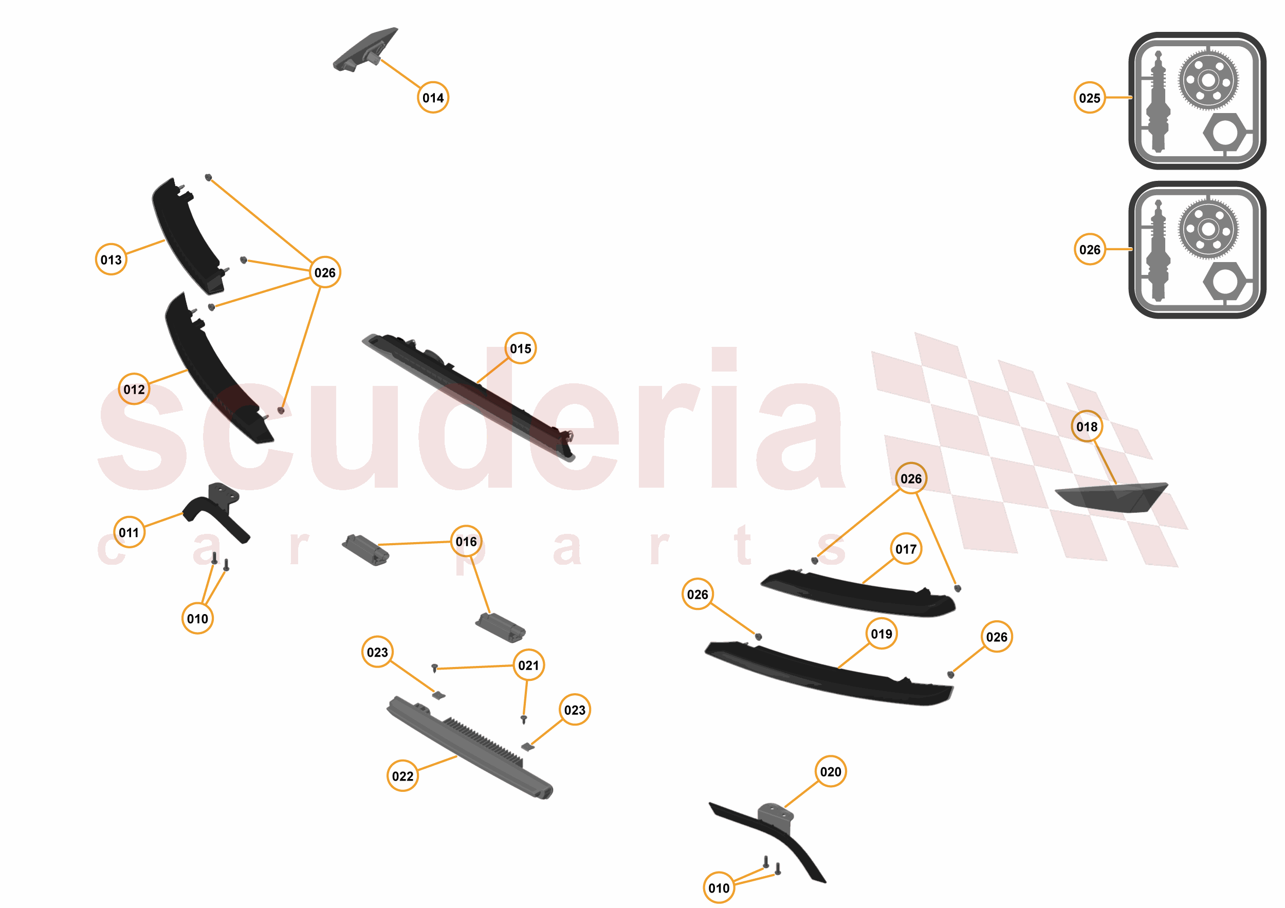 2 - A2 - EXTERIOR TRIM, LIGHTING, AND WIPERS - 2.8 - 06 - REAR LAMPS AND CHMSL of McLaren McLaren McLaren 12C Spider