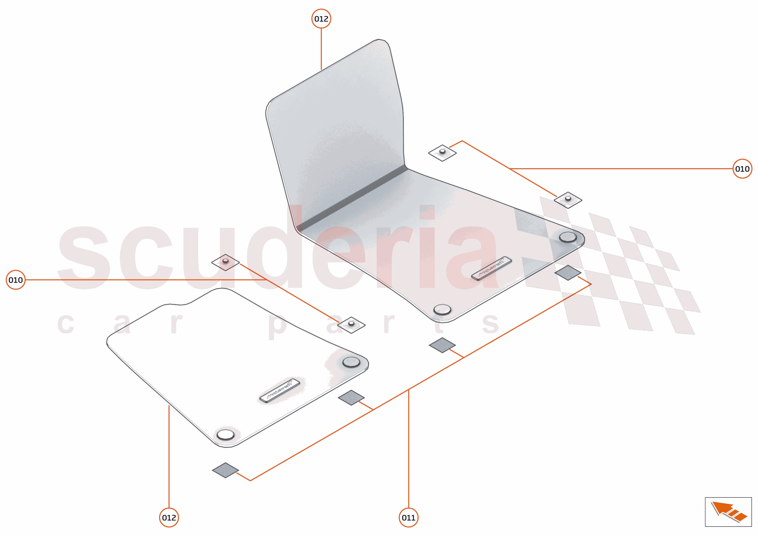 43 - INTERIOR ACCESSORIES - 43.1 - FLOOR MATS of McLaren McLaren Ultimate Series McLaren Senna