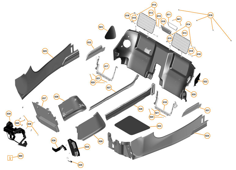 49 - INTERIOR SYSTEMS - 49.8 - LOWER & REAR TRIM of McLaren McLaren Ultimate Series McLaren P1 Coupe