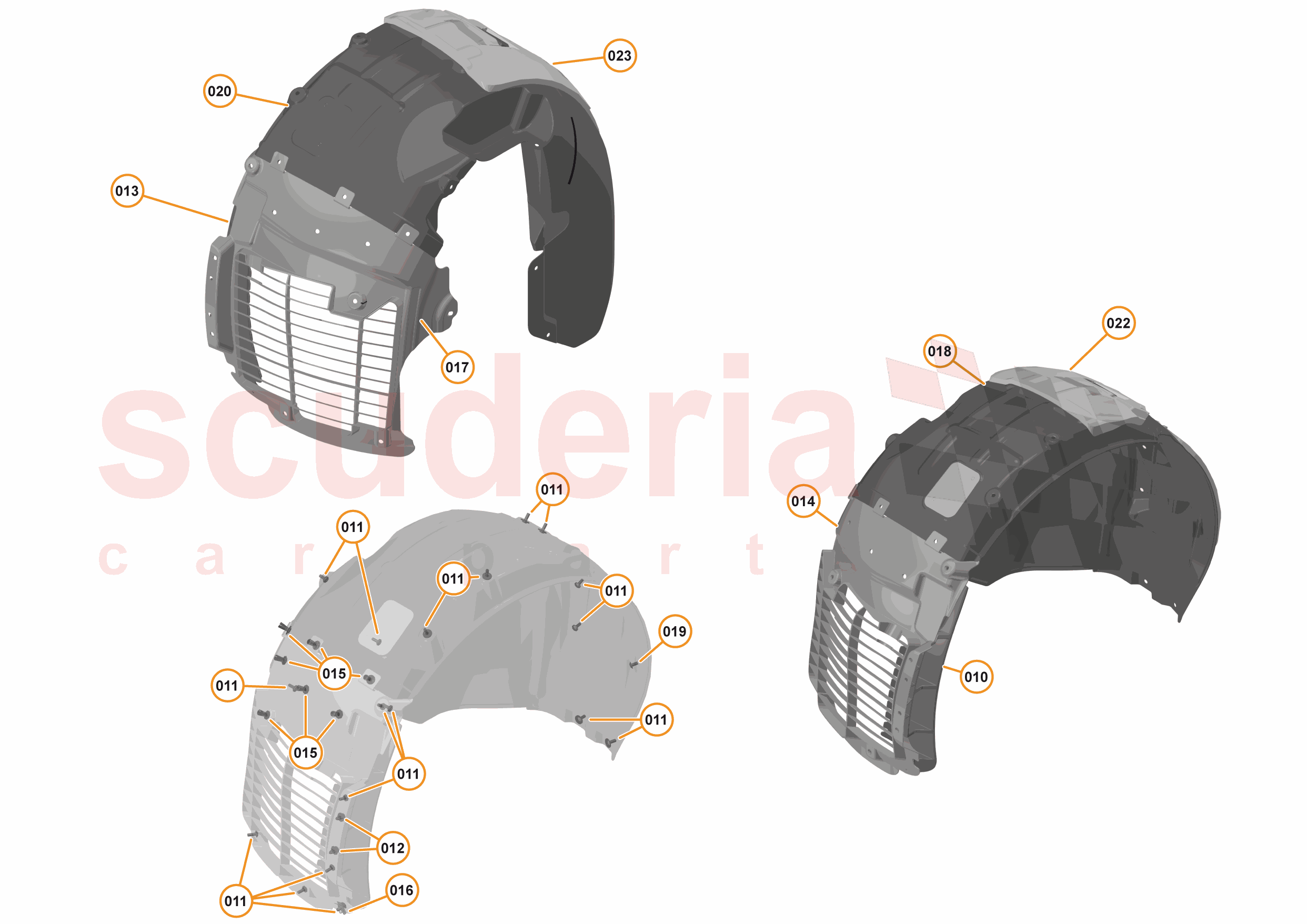 13 - LINERS & NVH - 13.1 - FRONT WHEELARCH LINERS of McLaren McLaren McLaren 570GT