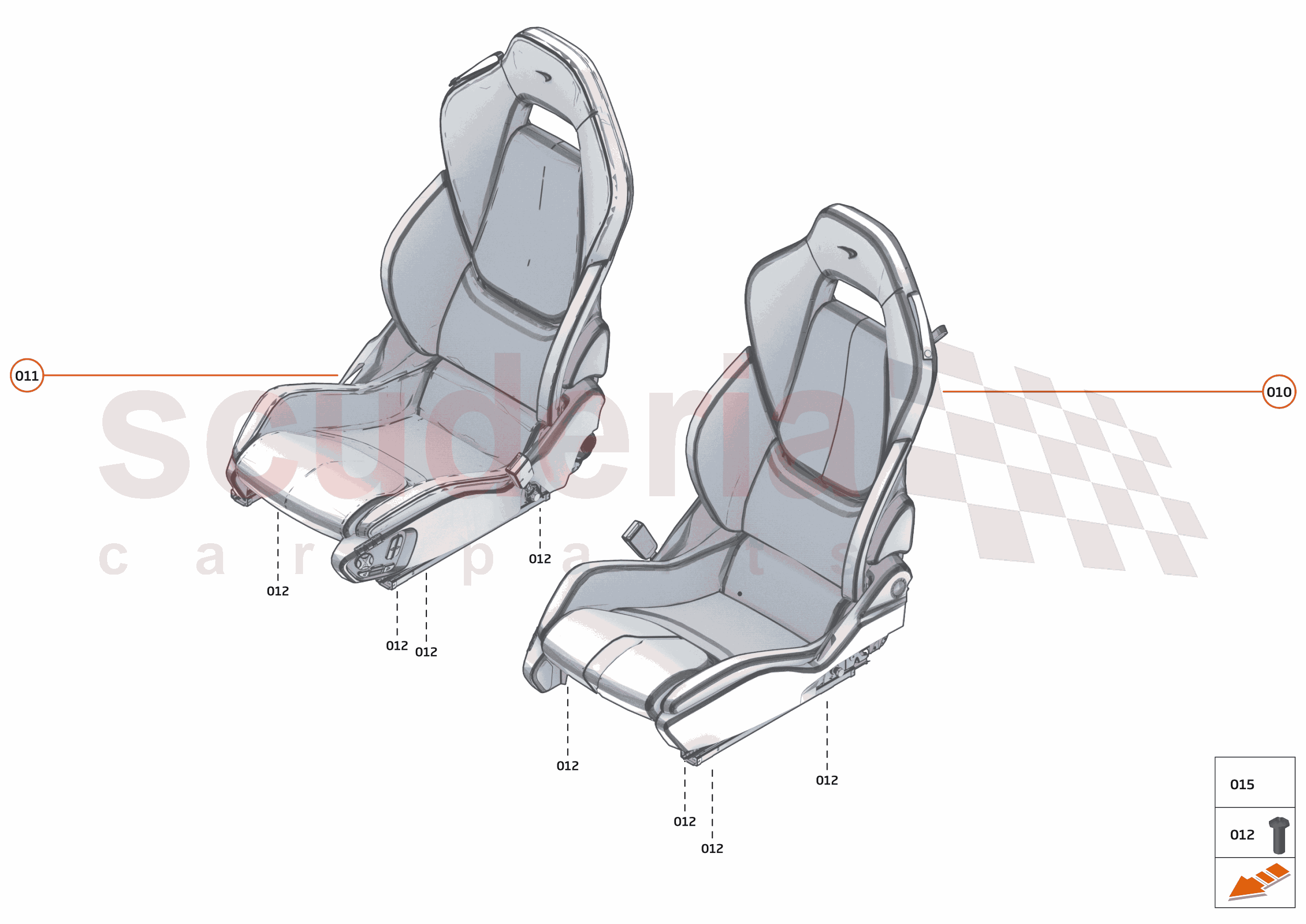 48 - INTERIOR SYSTEMS - 48.8 - SEAT ASSY - ELECTRIC of McLaren McLaren McLaren 600LT