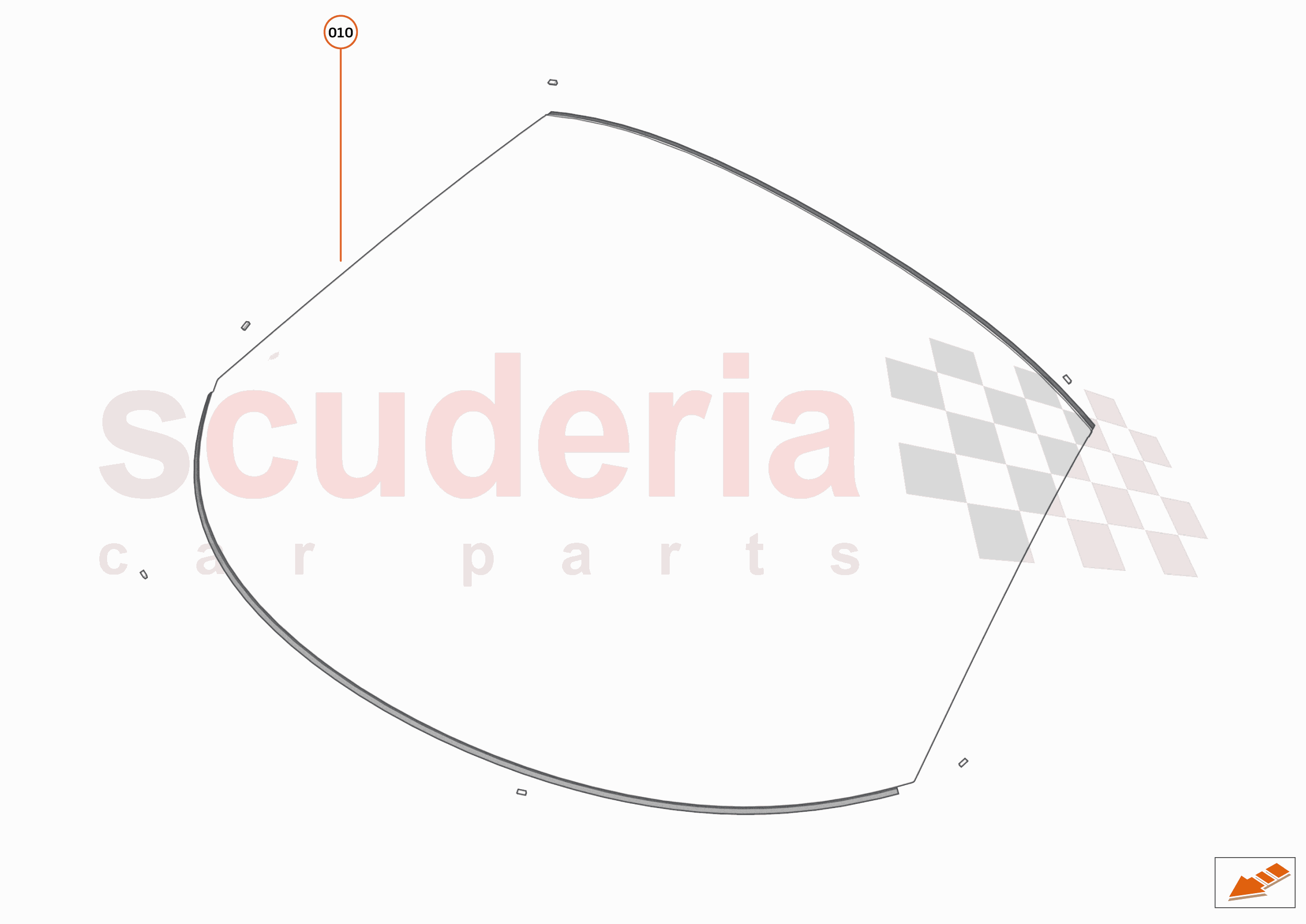 10 - EXTERIOR ORNAMENTATION - 10.7 - WINDSCREEN of McLaren McLaren McLaren 720S Spider
