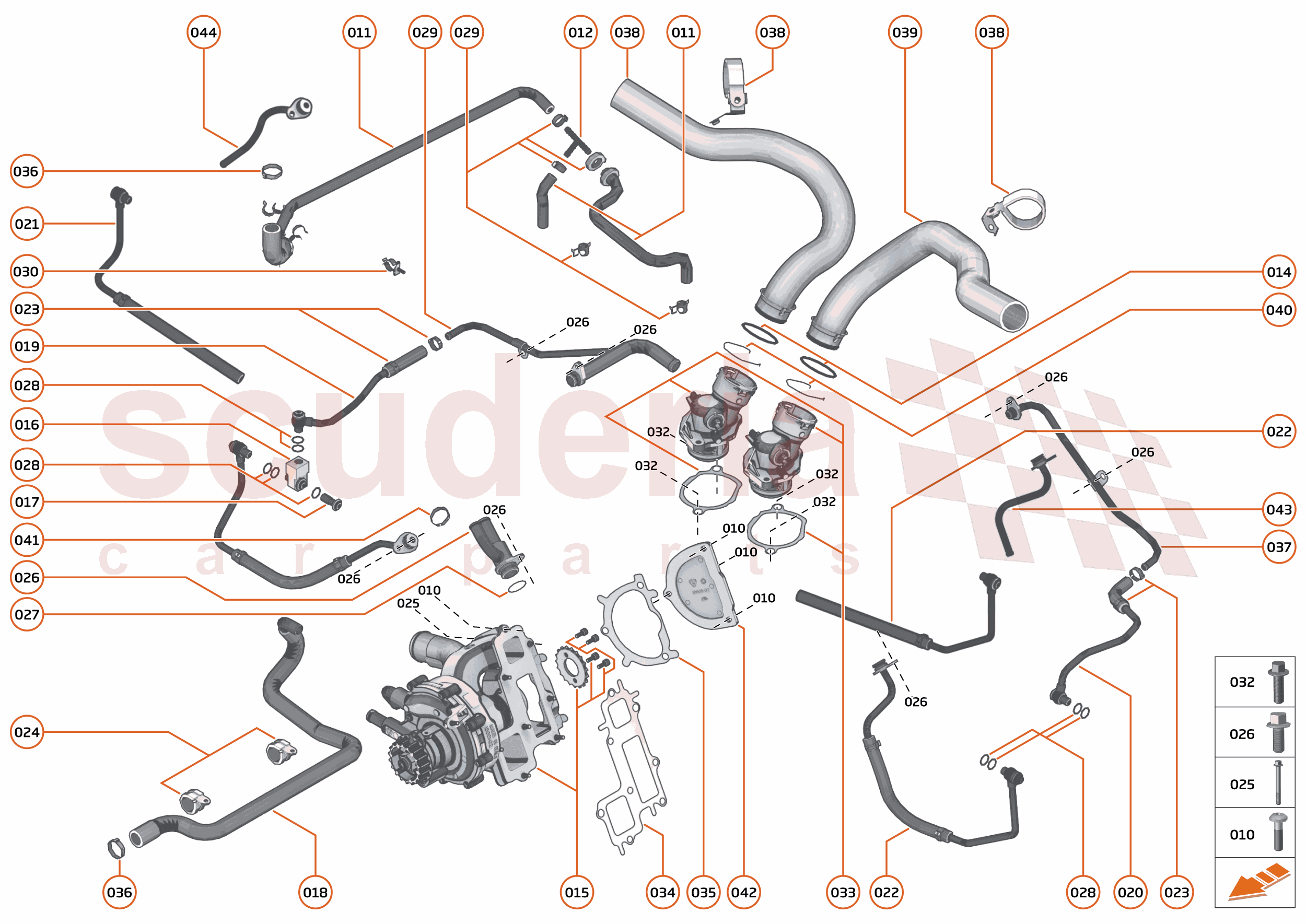 32 - ENGINE - 32.12 - ENGINE WATER PUMP & WATER CIRCUIT of McLaren McLaren McLaren 620R