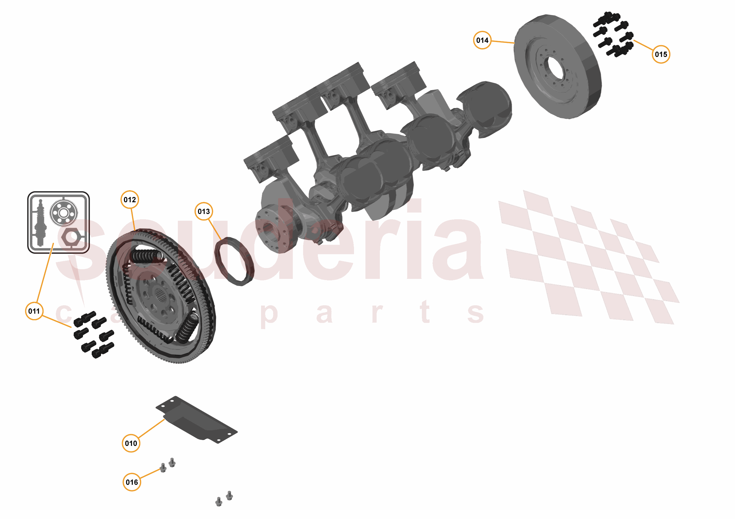16 - F1 - POWER UNIT - 16.2 - 01 - POWER UNIT - FLYWHEEL + DRIVELINE DAMPER of McLaren McLaren McLaren 675LT Spider