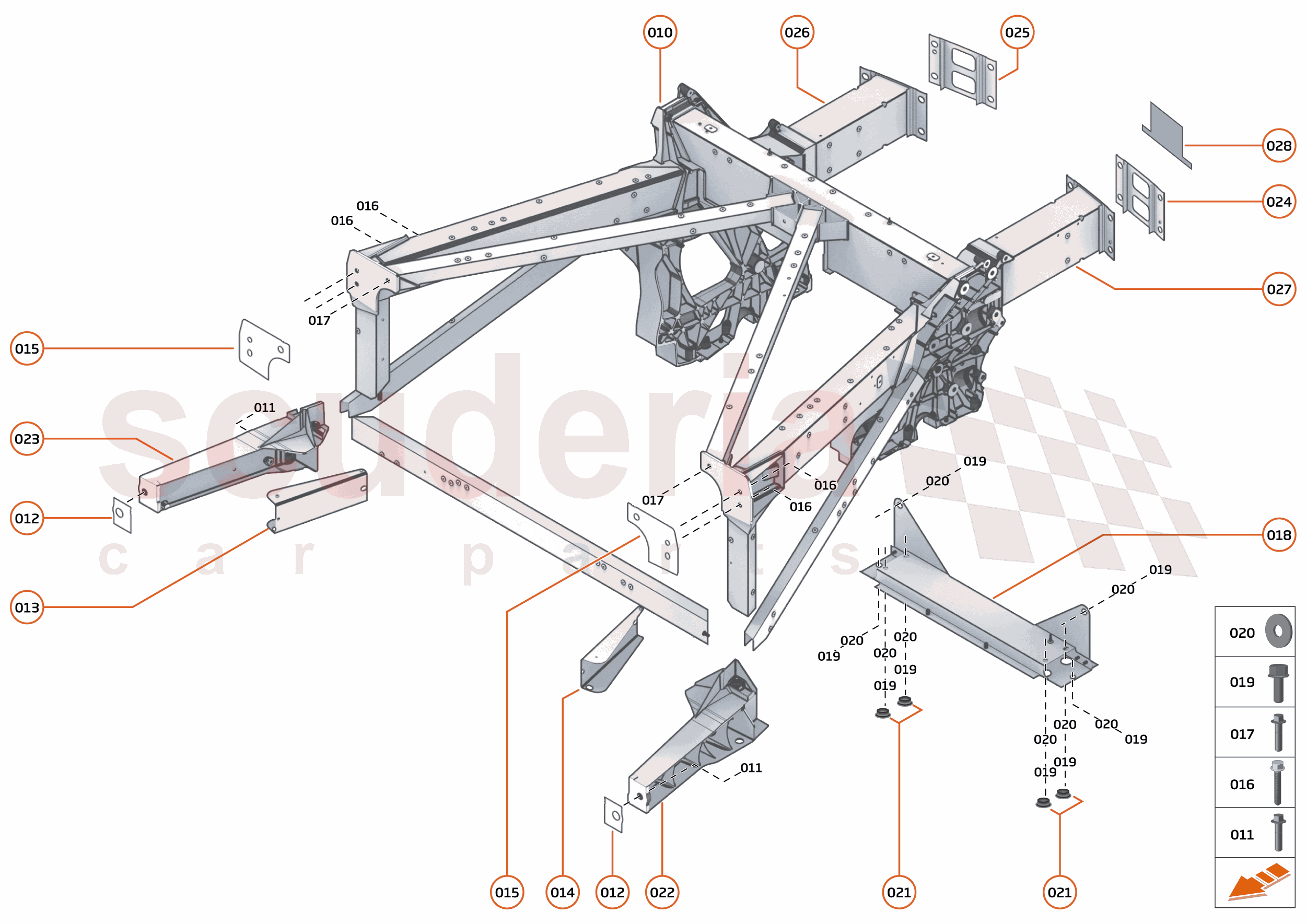 3 - REAR STRUCTURES - 3.1 - REAR FRAME of McLaren McLaren McLaren 750S Spider
