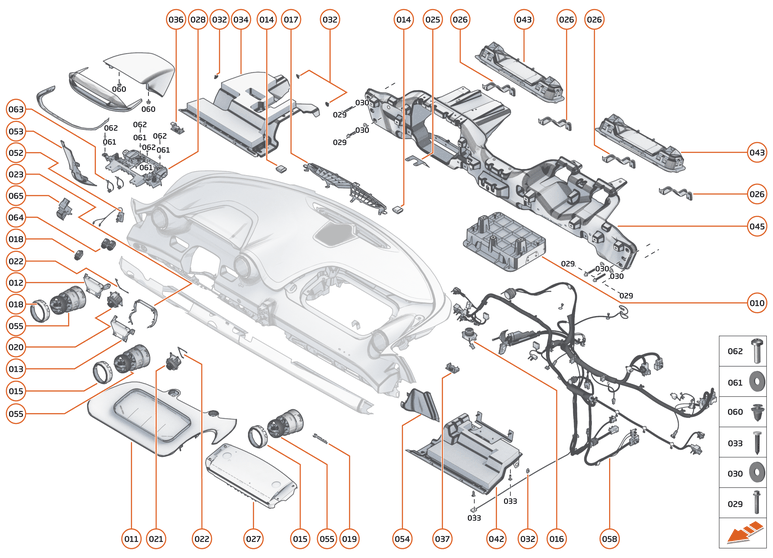 42 - INTERIOR SYSTEMS - 42.1 - FACIA - COMPONENTS & HARDWARE of McLaren McLaren Ultimate Series McLaren Senna GTR